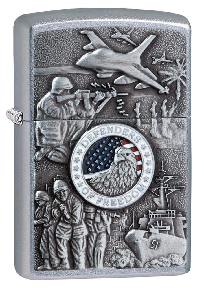 Zippo 24457 Windproof Lighter Joined Forces Emblem, Street Chrome