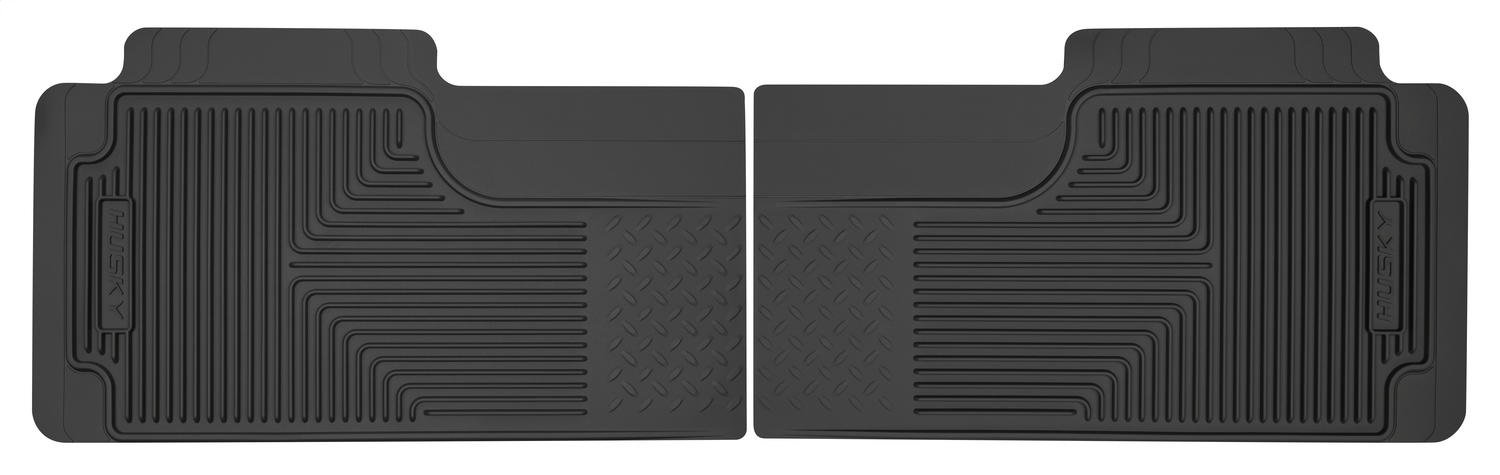 Husky Liners Heavy Duty Floor Mats | Fits Heavy Duty 2nd Or 3rd Seat Floor Mats | 2010-2014 Buick Enclave/Chevrolet Traverse, 1994-2001 Dodge Ram 1500/2500/3500 & more| 2nd/3rd Row, 2-pc Black - 52011