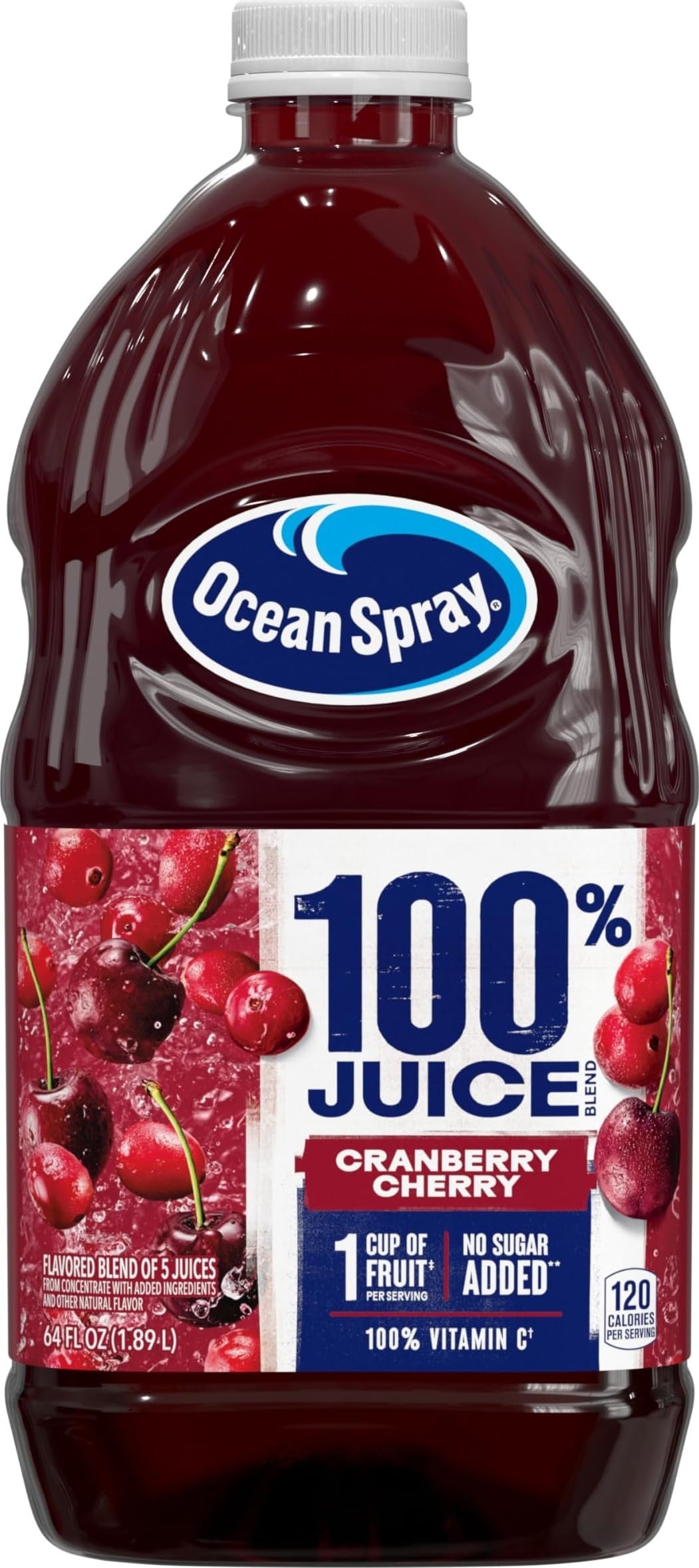 Ocean Spray® 100% Juice Cranberry Cherry Juice Blend, 64 Fl Oz Bottle