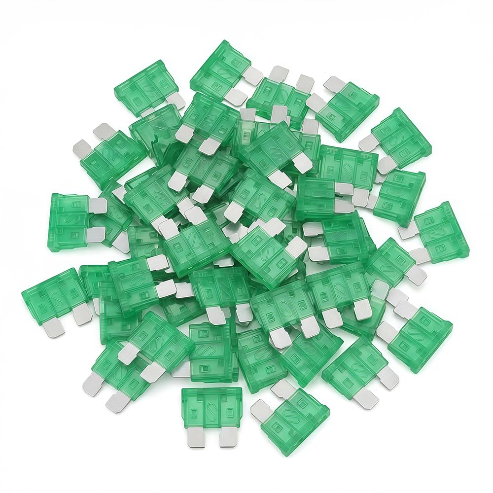 (80Pcs) 30 Amp Standard Fuse, 30A Car Blade Fuses for Car/RV/Truck/SUV/Motorcycle/Boat