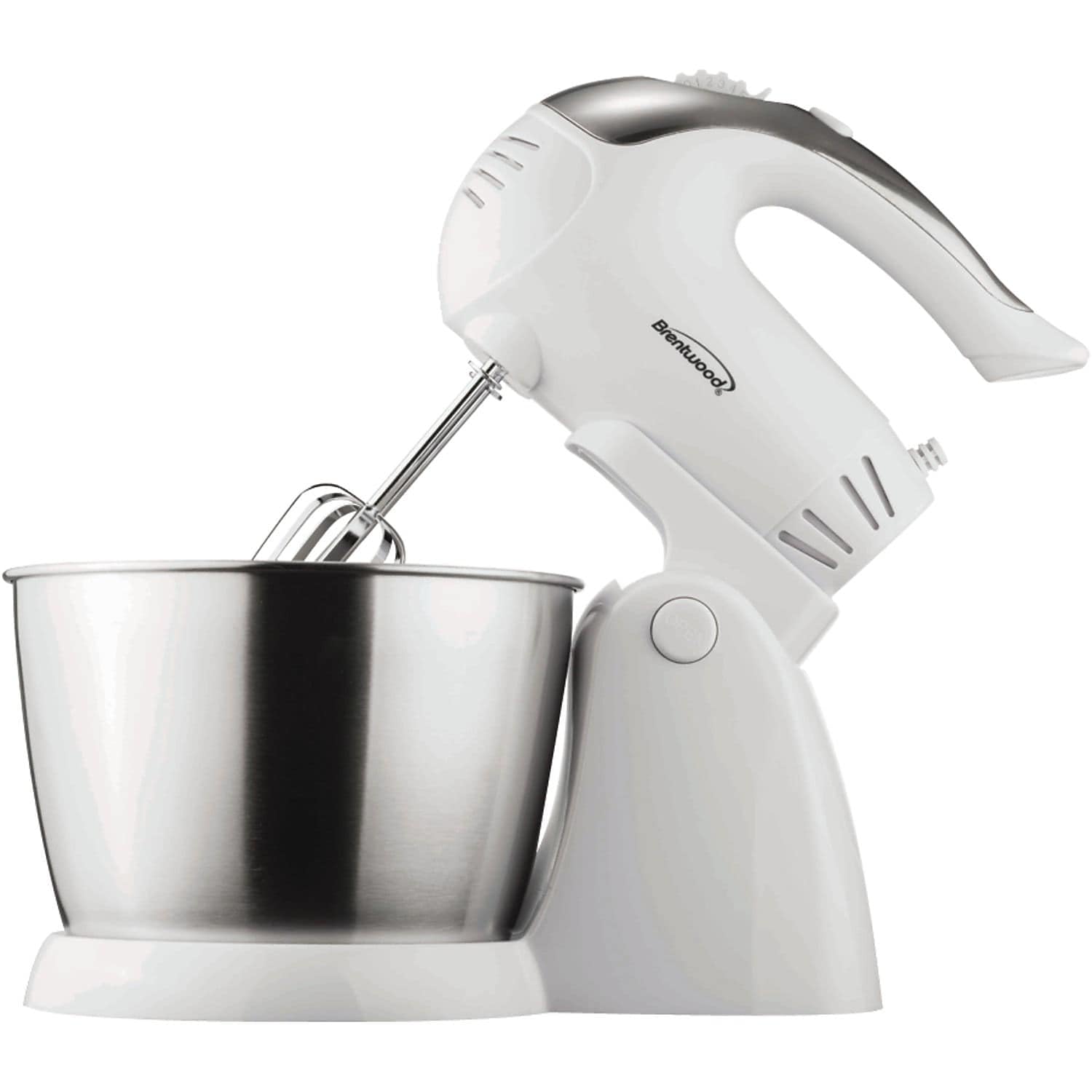 Brentwood Appliances SM-1152 5-Speed + Turbo Electric Stand Mixer w/Bowl (White)