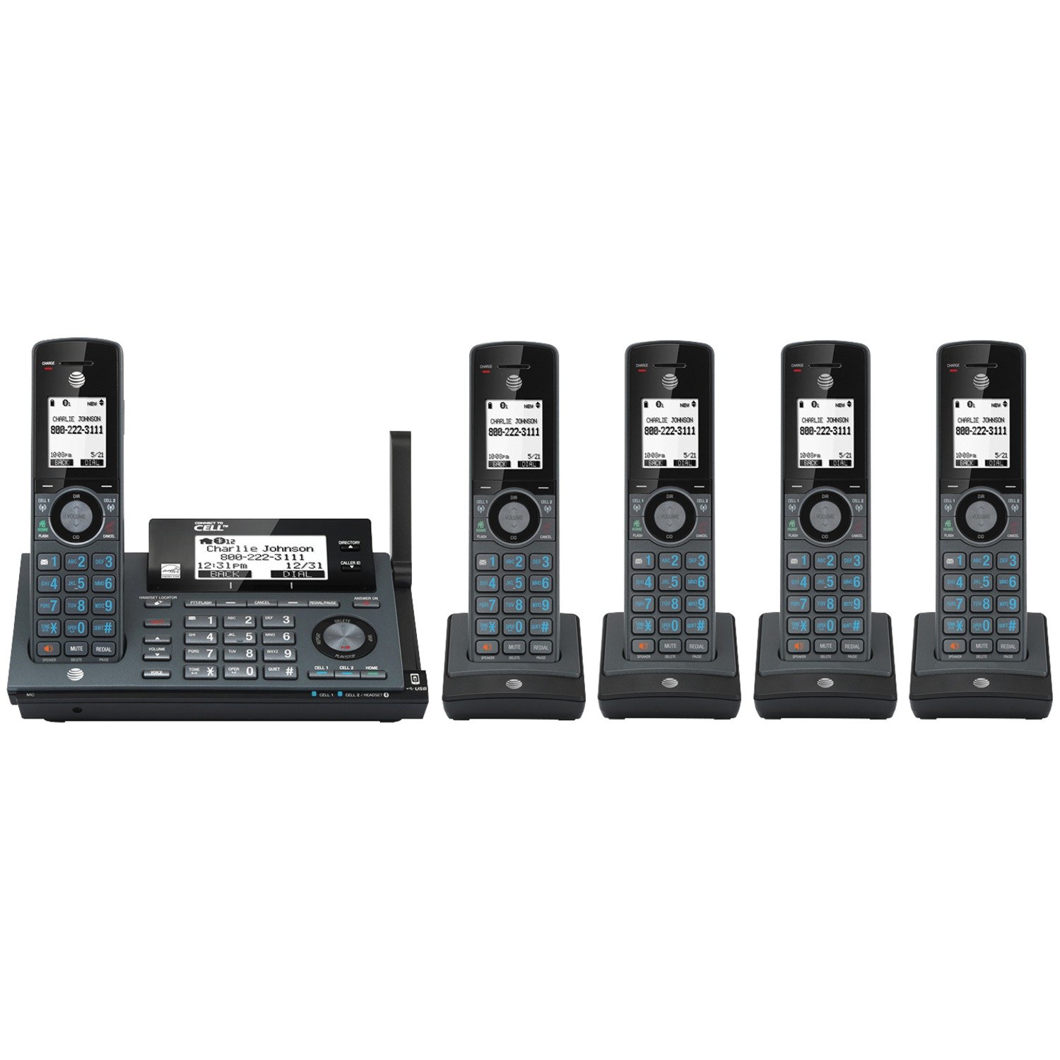 AT&T CLP99587 Connect to cell Accessory System with 5 Handsets