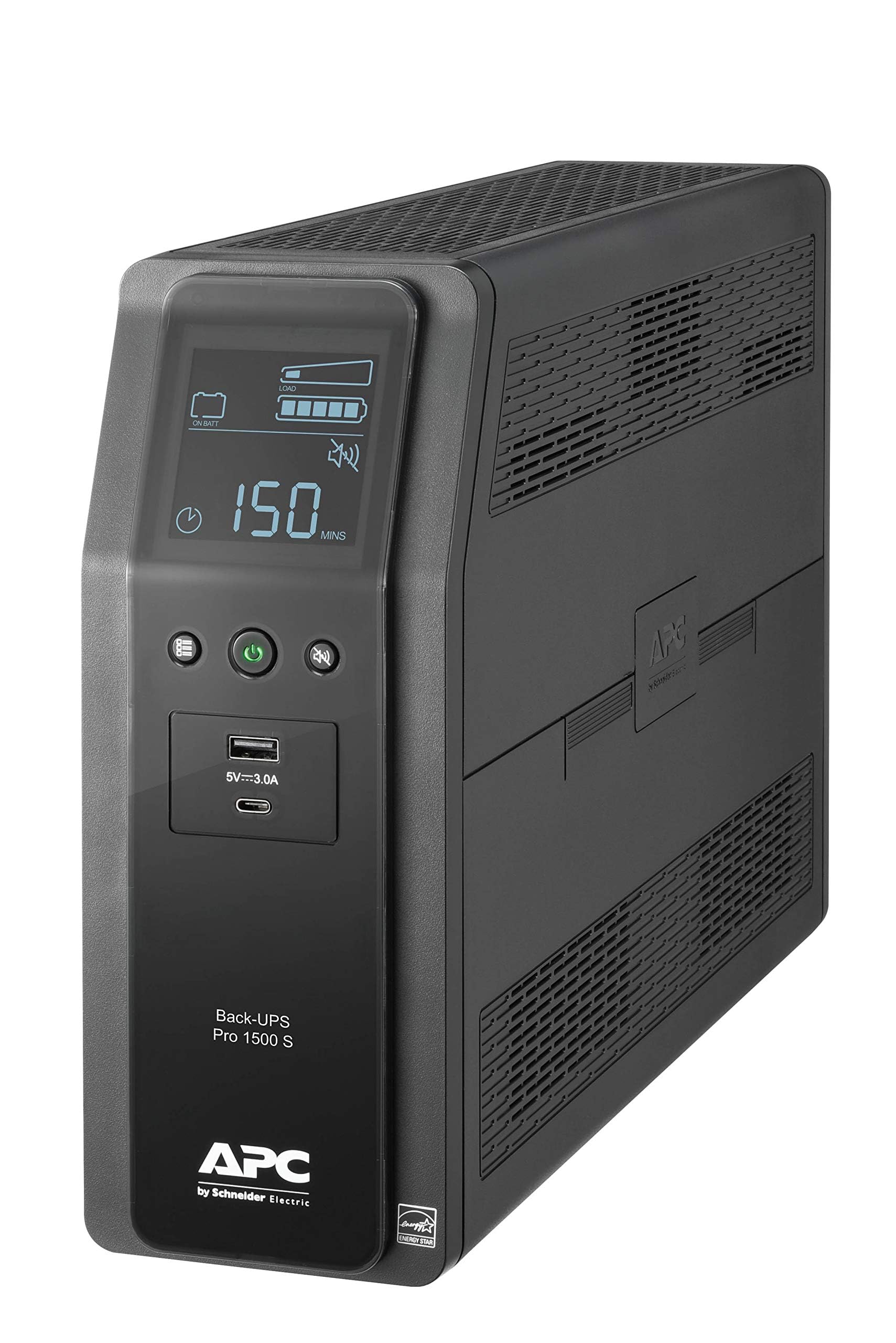 APC UPS 1500VA/900W Pure Sine Wave UPS for Computer, Electronics, BR1500MS2