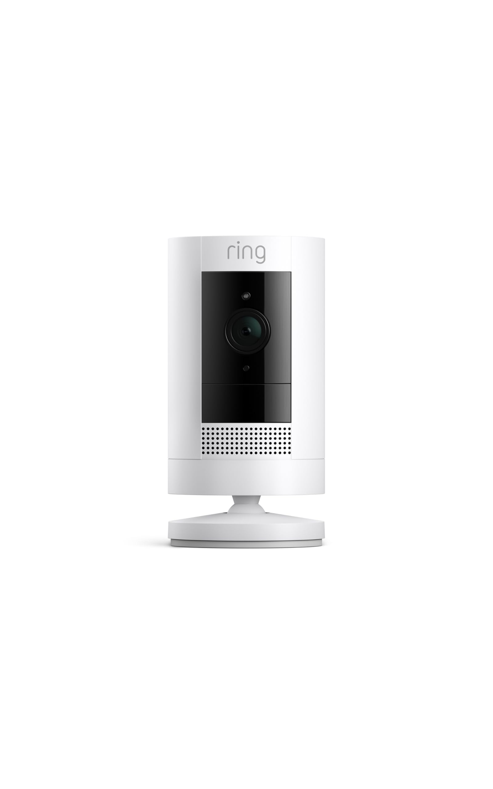 Ring Outdoor Cam (Stick Up Cam), Weather-Resistant Home or Business HD Security Camera, Live View, Color Night Vision, Two-Way Talk, Motion Alerts, Works with Alexa, White