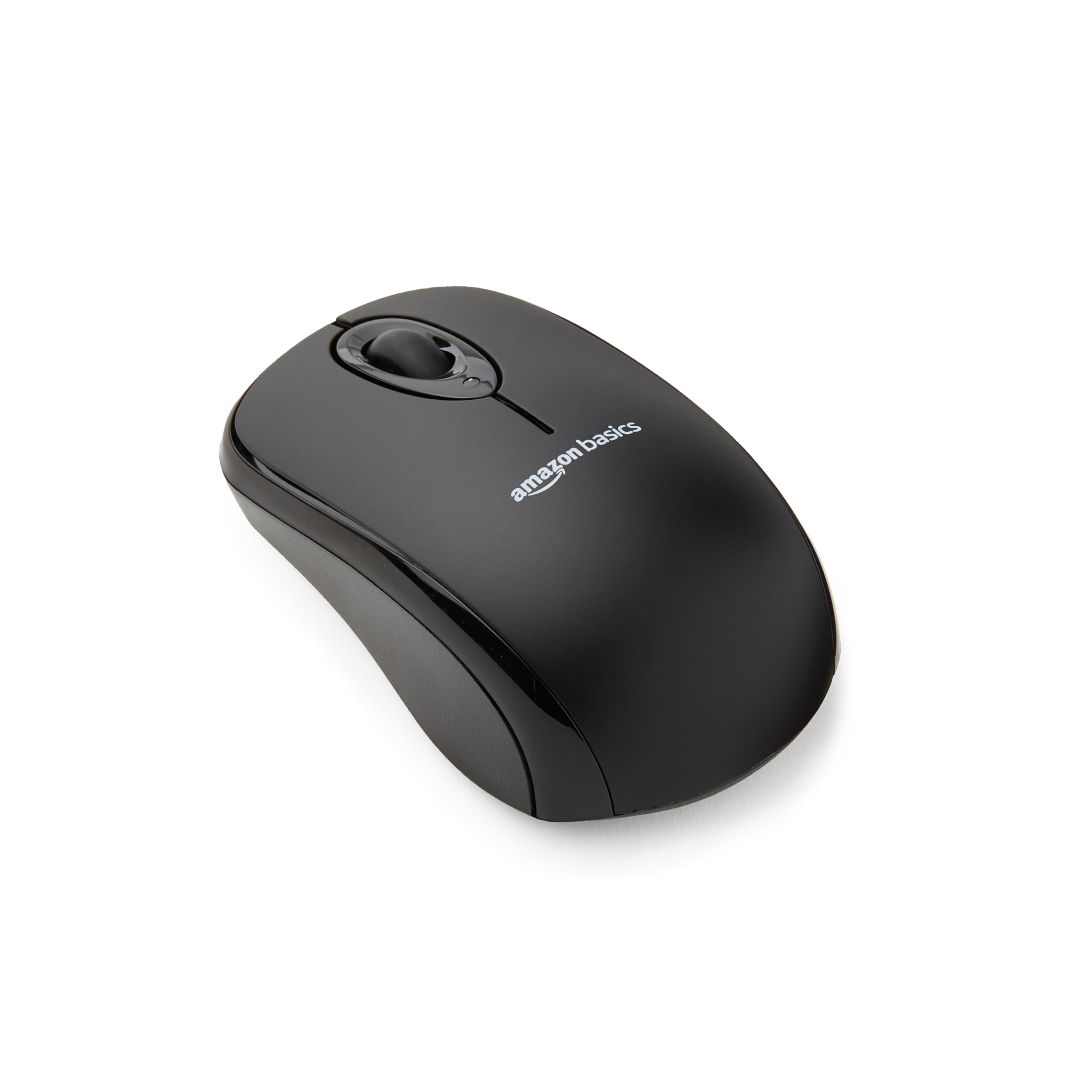Amazon Basics 2.4 GHz Wireless Optical Computer Mouse with USB Nano Receiver, Portable, No Wires, Smooth Tracking, Multi-Device Compatibility, Black