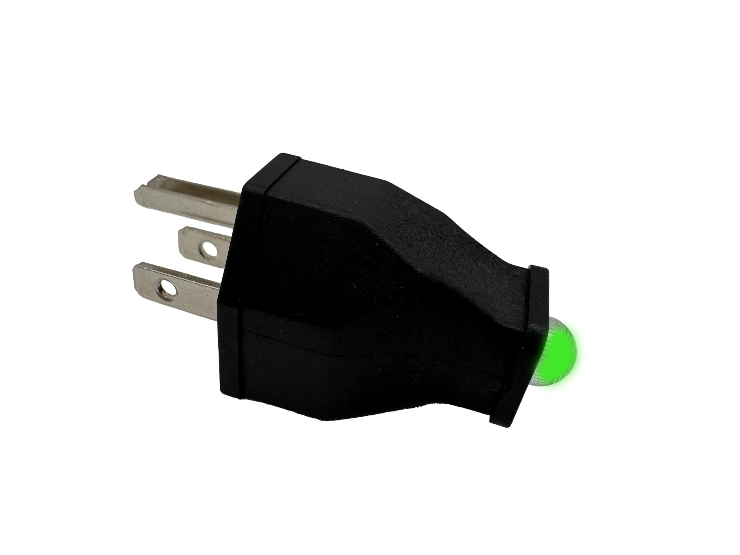 Made in USA Generator Neutral Ground Bonding Plug for Floating Neutral Generators (NEMA 5-15P 120V 15A) – Solid-State PCB + Green Status LED – Fixes Open Ground for RV EMS/Surge Protectors