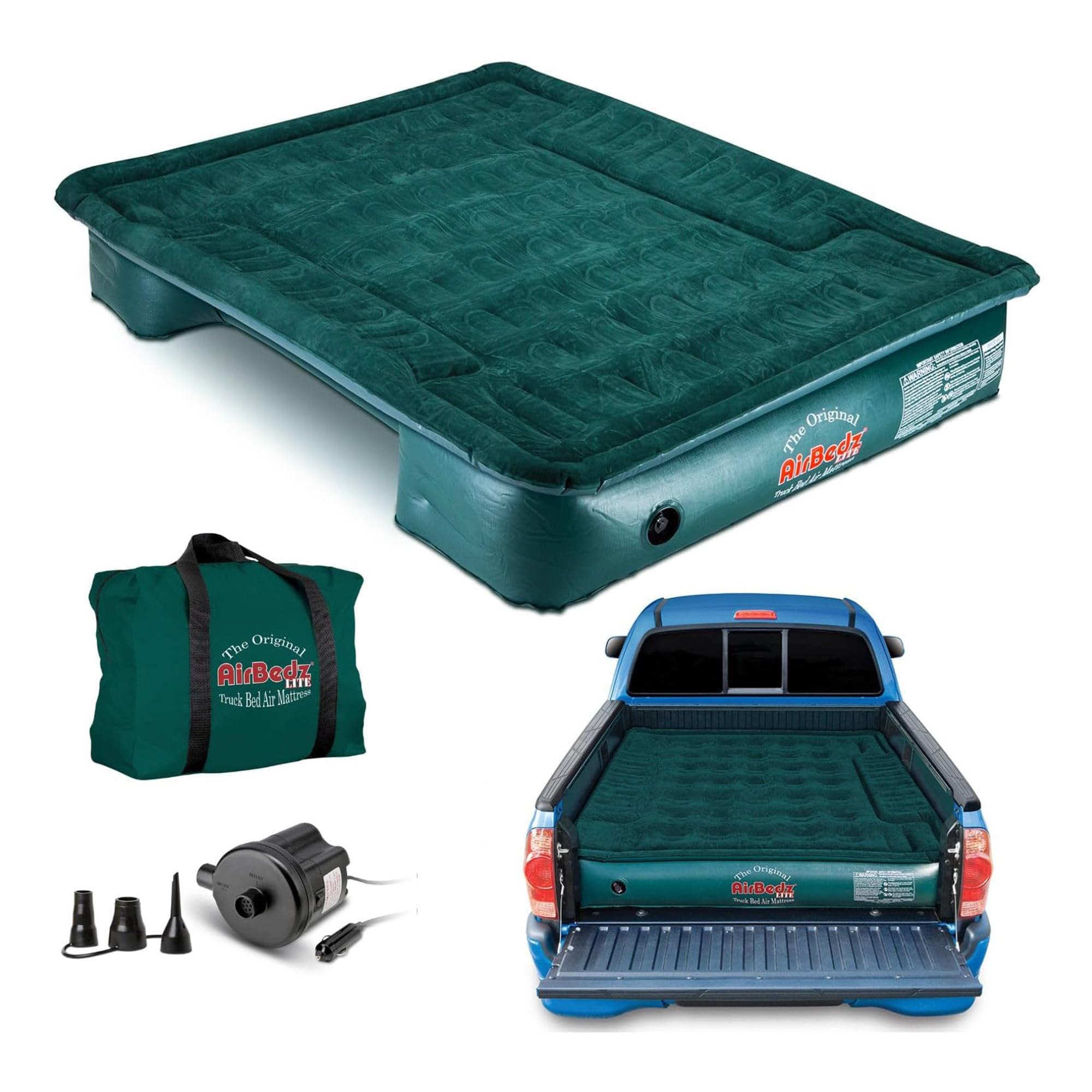 AirBedz Lite Full Size Short & Long 6ft-8ft Truck Bed Air Mattress w/DC Pump