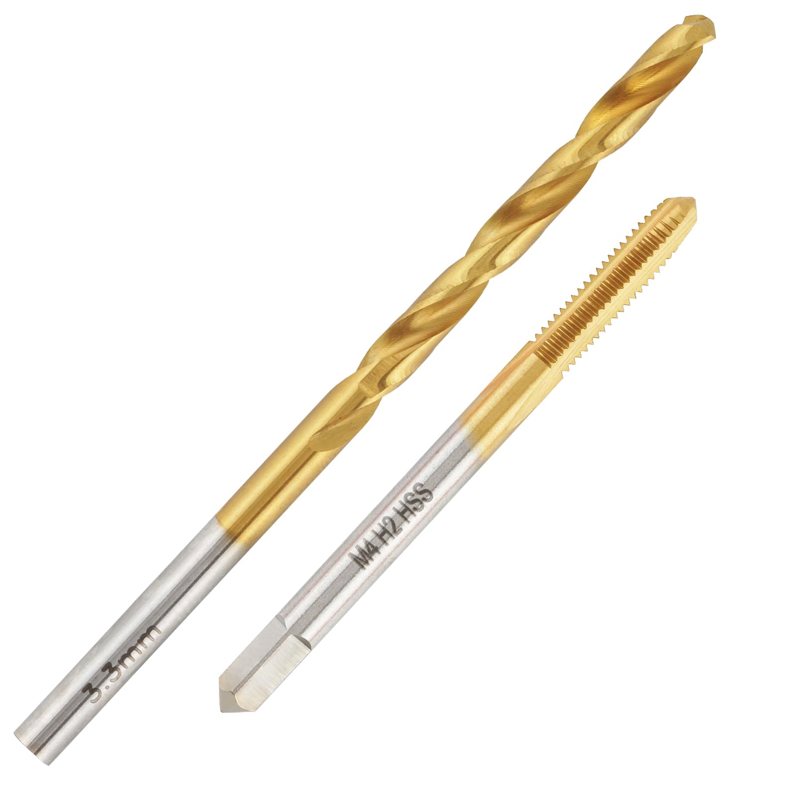 Aceteel M4x0.7 Ti-Coated Tap and 3.3mm Drill Bit Set