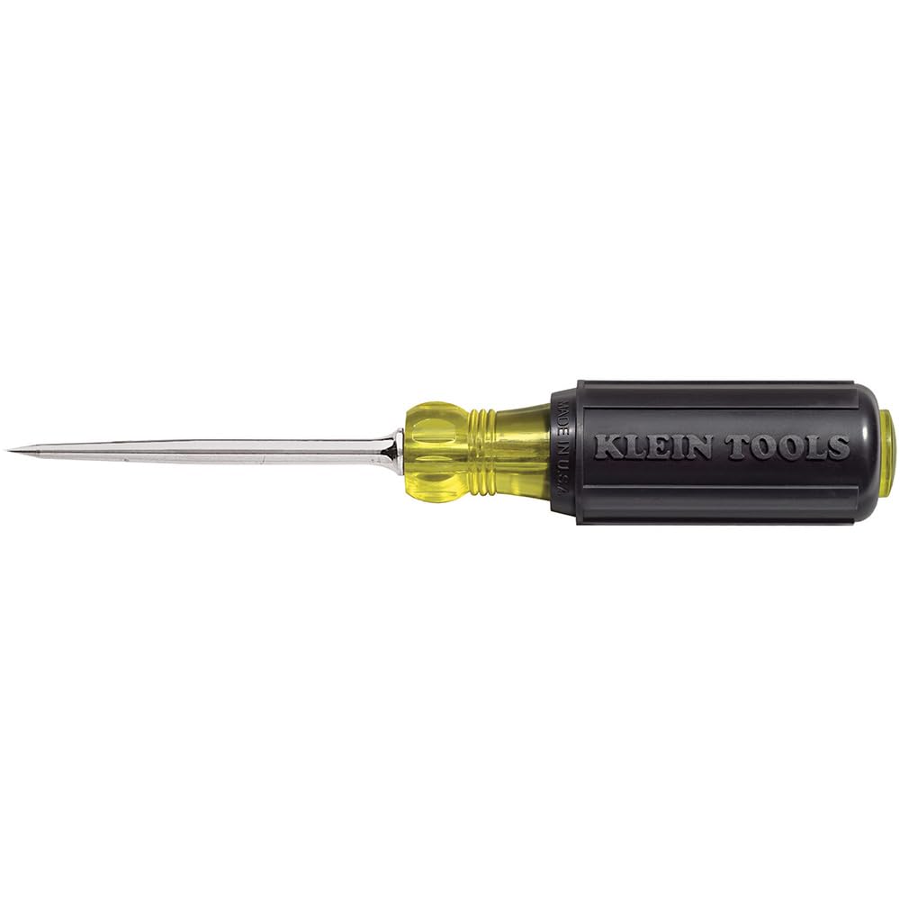 Klein Tools 650 Scratch Awl with 3-1/2-Inch Shank and Cushion Grip, Made in USA