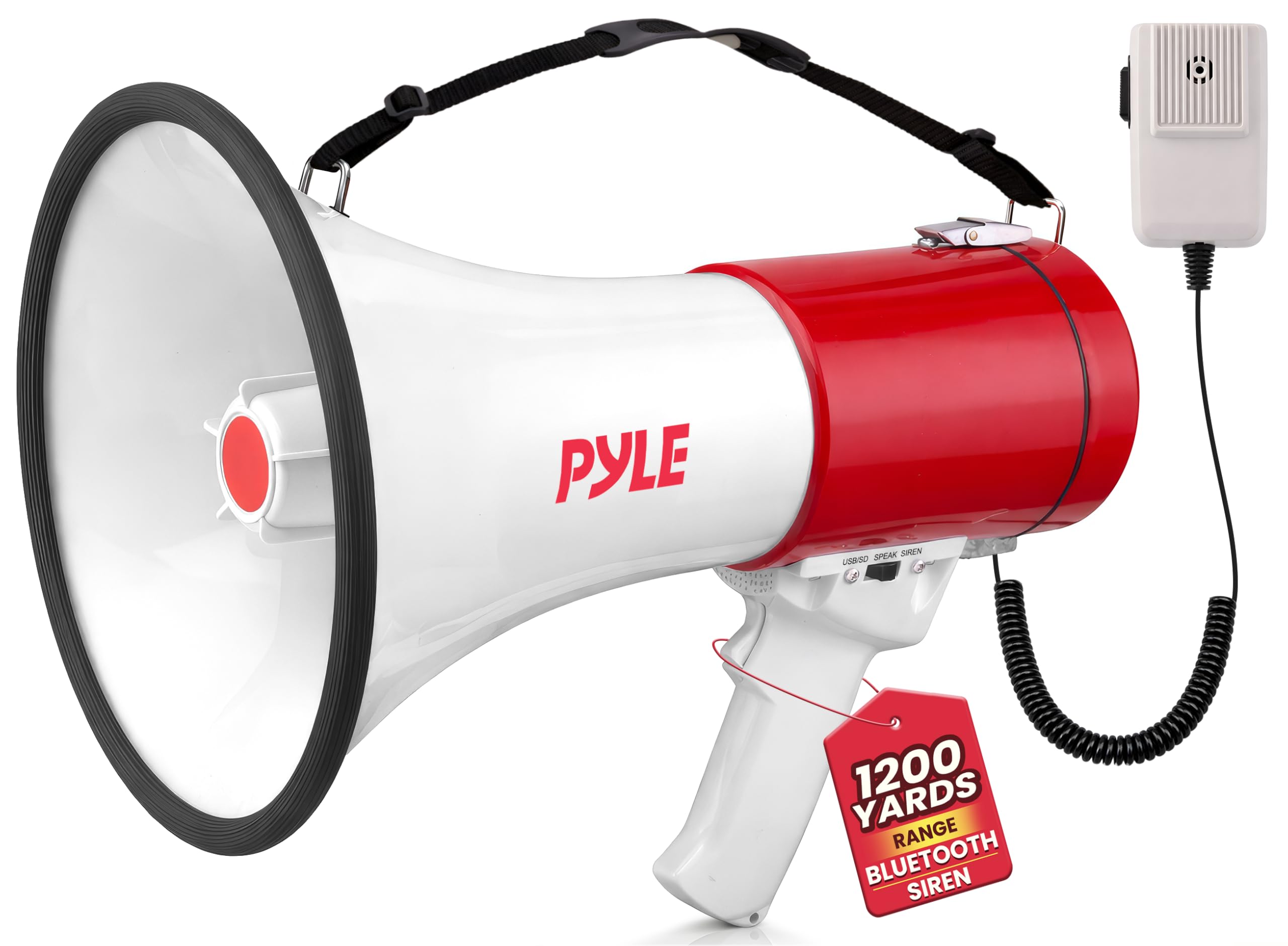 Pyle PMP52BT 50-Watt Bluetooth Megaphone Bullhorn with Siren