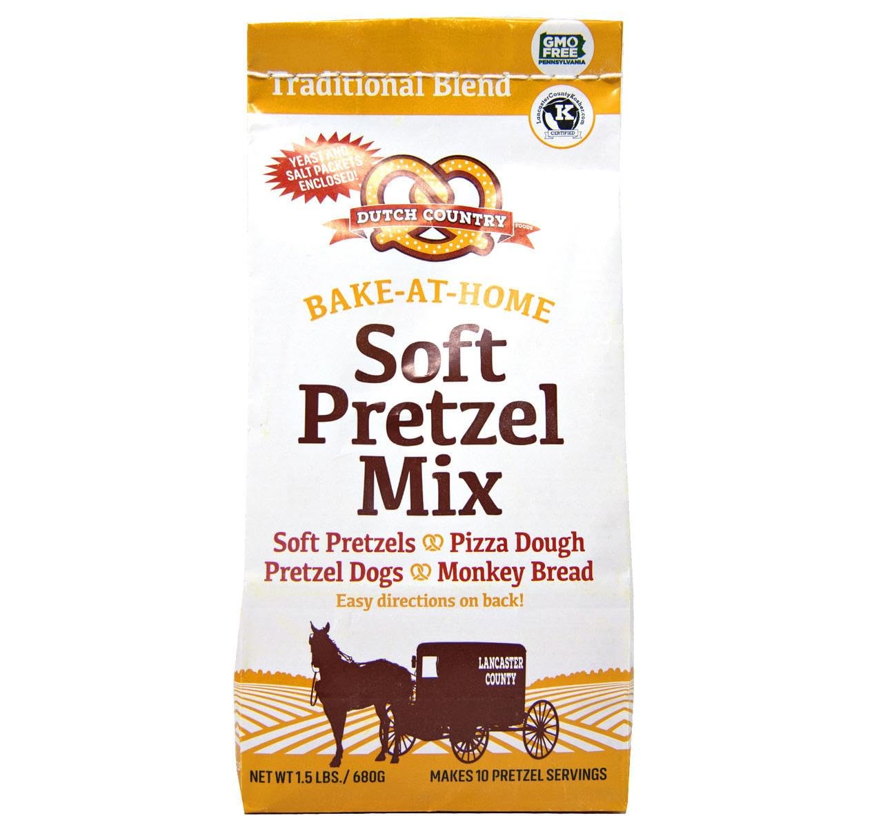Dutch Country Soft Pretzel Mix, 1.5 Lb. Bag (Package may vary)