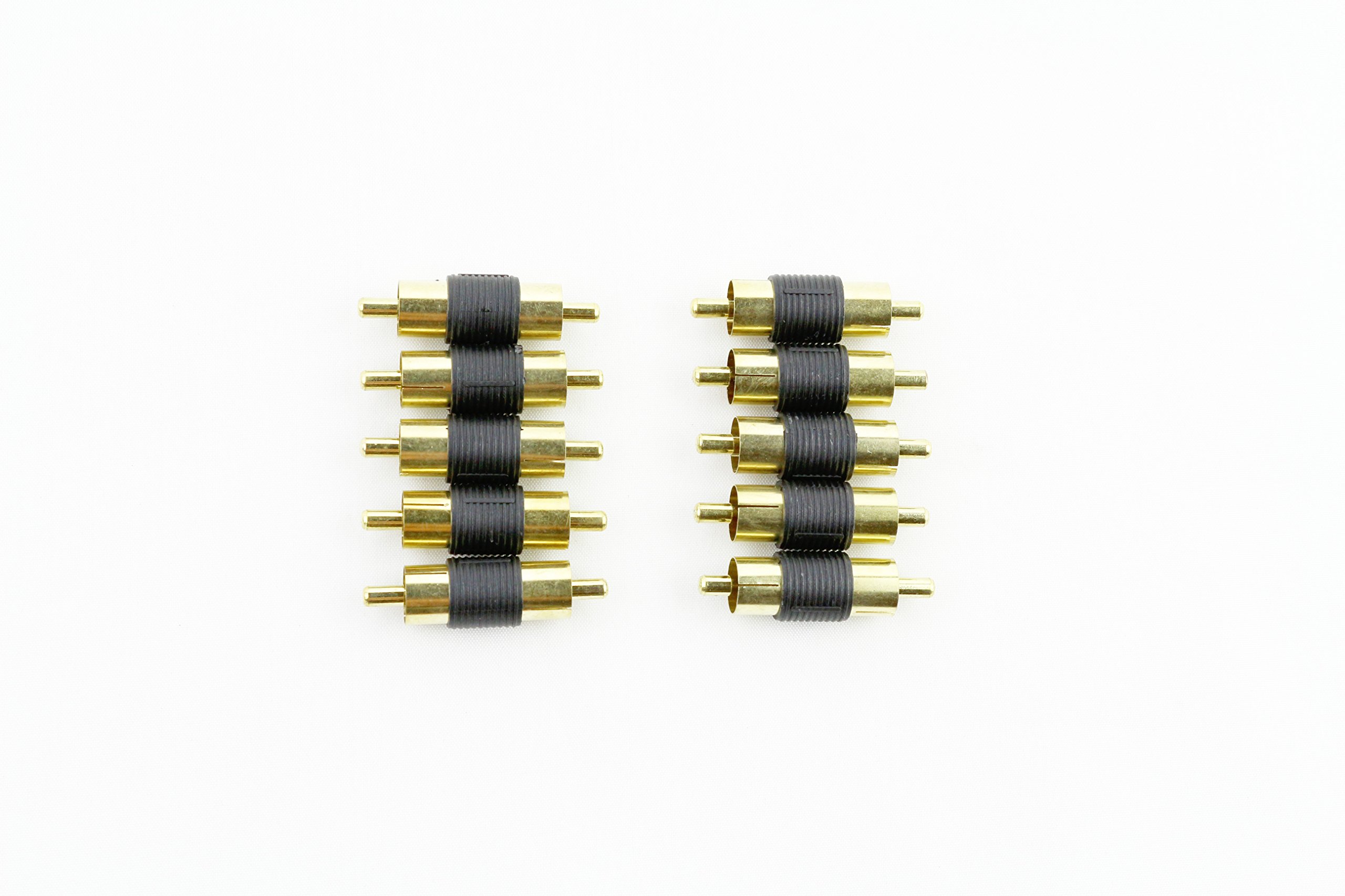 Bullz BCMB Audio Male RCA Couplers, Black