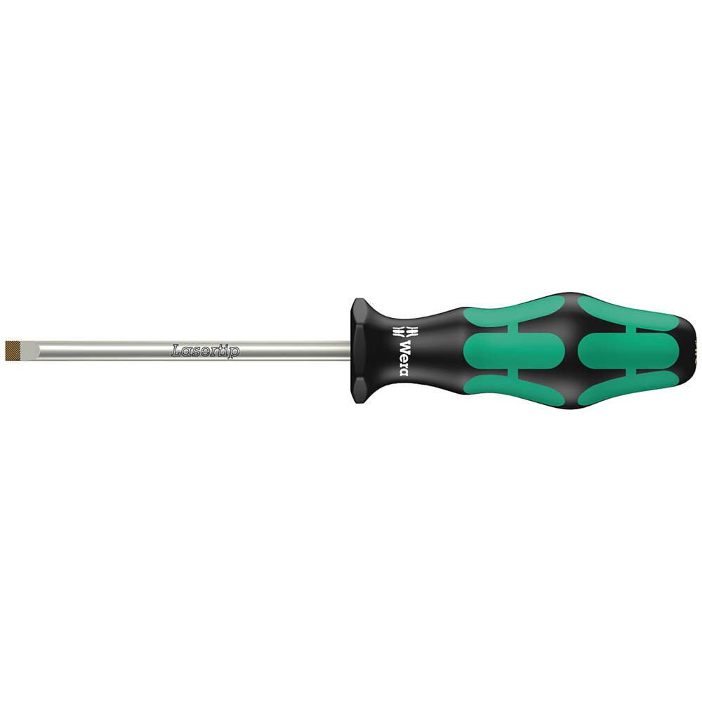 Wera 05008061001 Kraftform Plus 335 Slotted Screwdriver, 6mm Head, 4" Blade Length