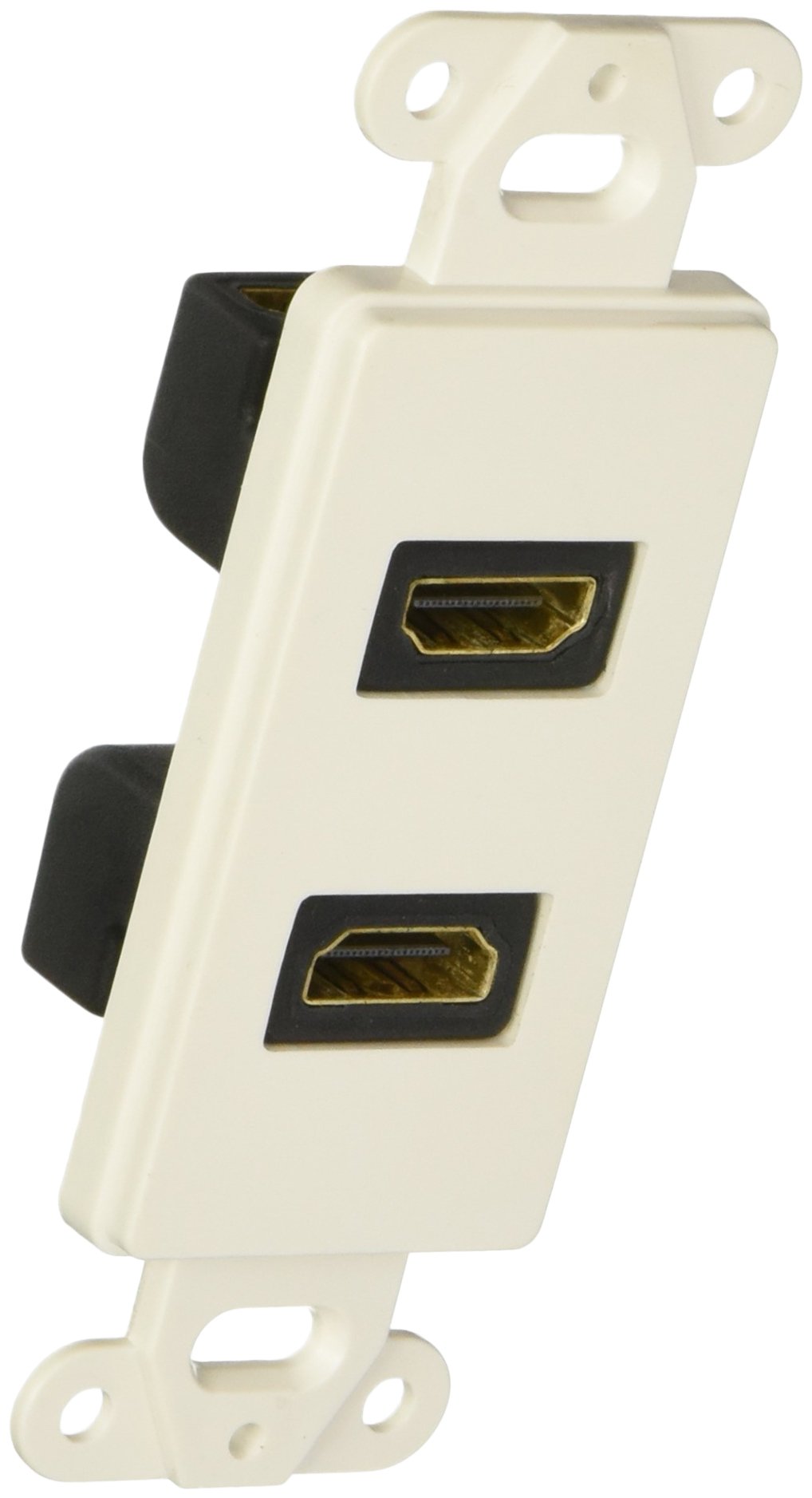 Datacomm Electronics 20-4502-WH Wall Plate Insert with Dual HDMI Connectors