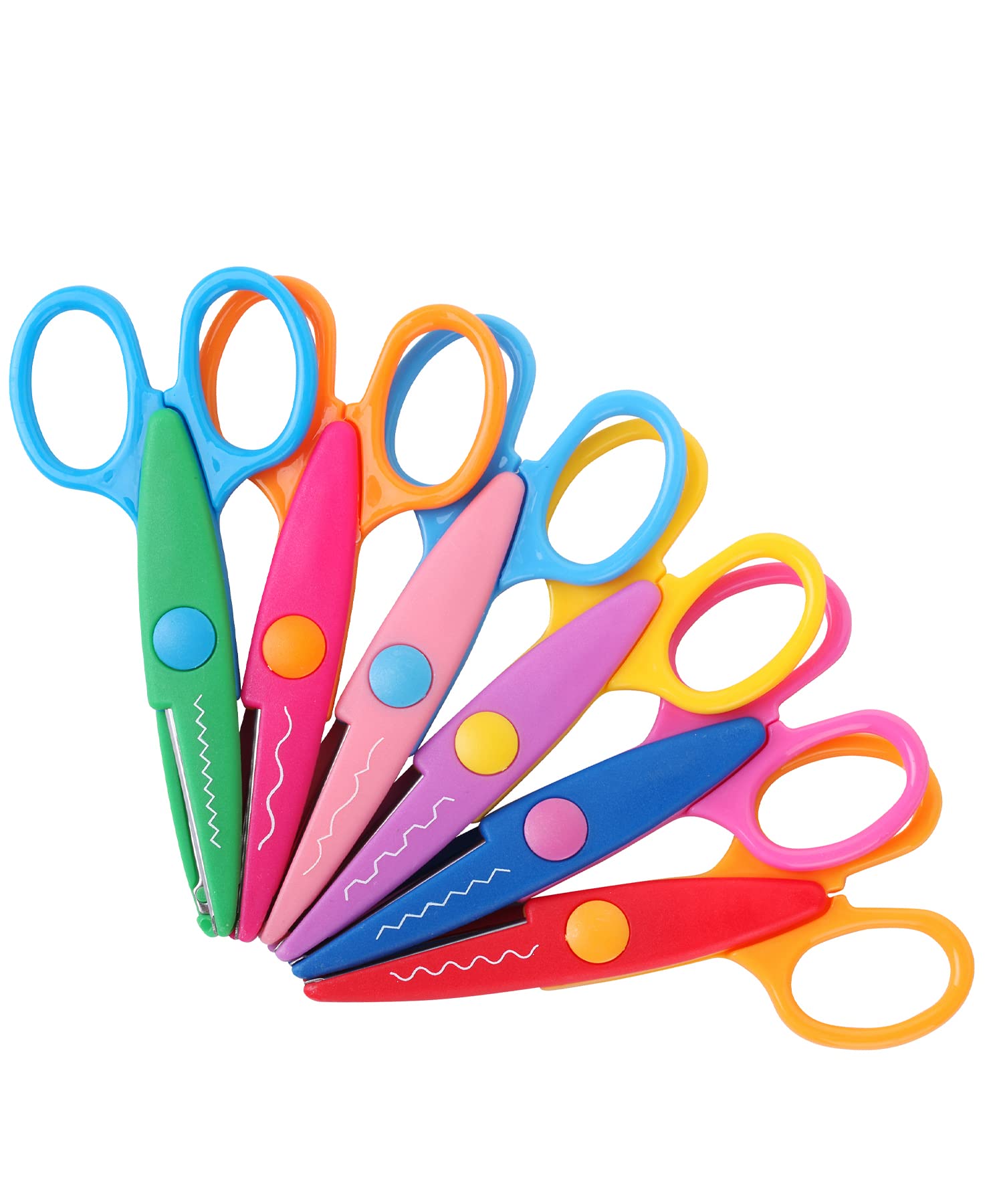 Mr. Pen- Craft Scissors Decorative Edge, 6 Pack, Bright Zig Zag Scissors
