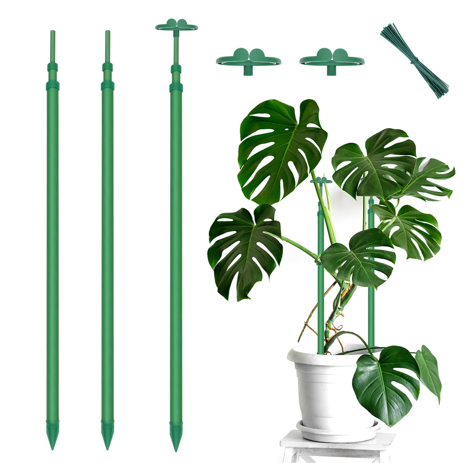 Extendable Plant Stakes,Length Scalable From17.9to42.3IN Plant SupportStake