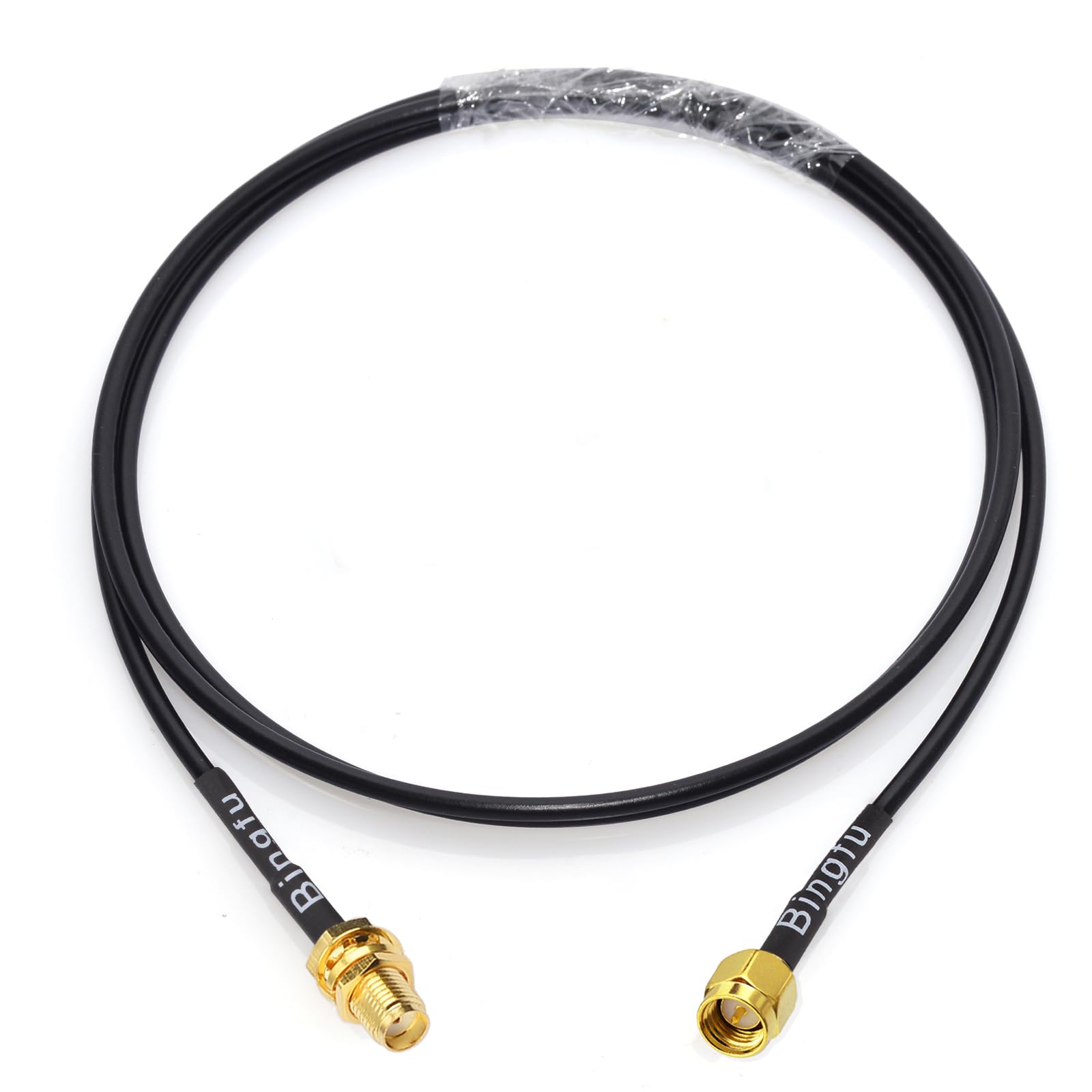 BINGFU SMA Male to SMA Female Bulkhead Mount RG174 Antenna Extension Cable 1m 3 feet Compatible with 4G LTE Router Gateway Cellular RTL SDR Dongle ADS-B Receiver