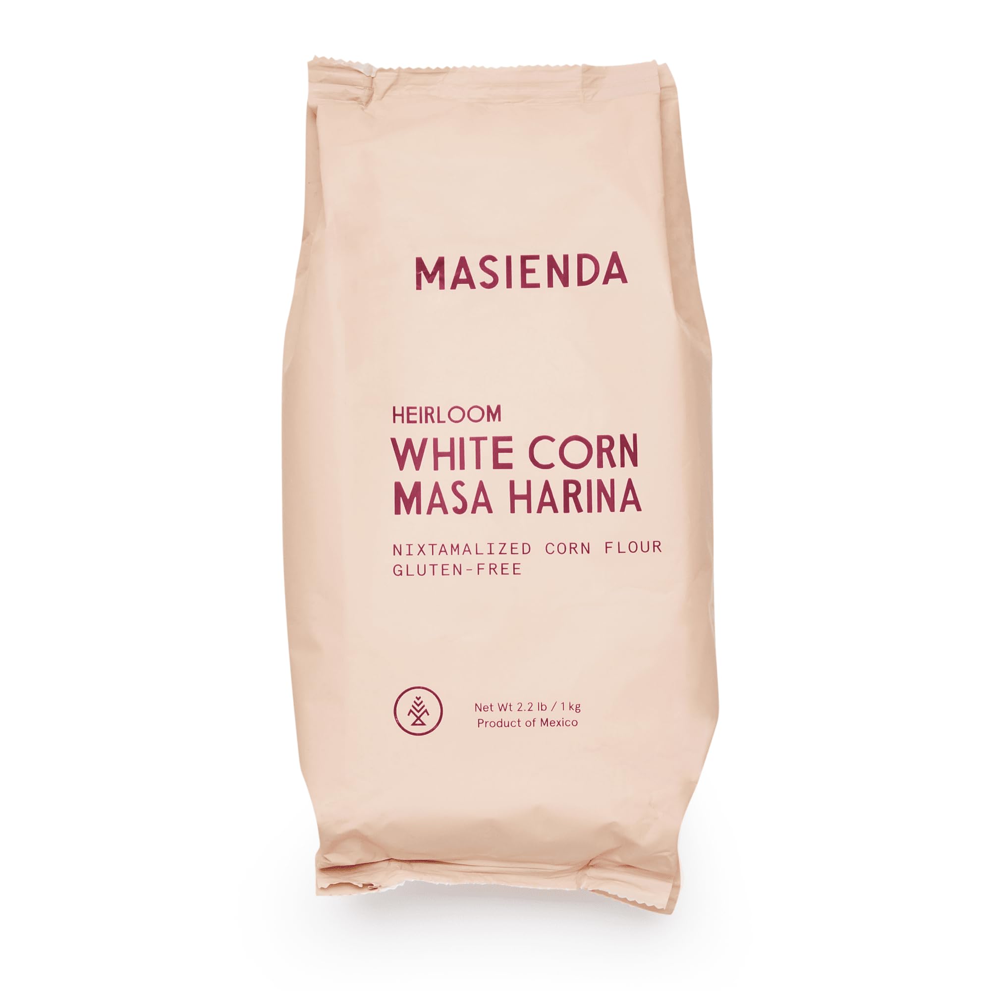 Masienda Heirloom White Corn Masa Harina/Flour 2.2 LB (Pack of 2) - Nixtamalized Corn Flour Perfect for Corn Tortillas, Tamales, Tostadas, Pupusas, Arepas and More. Gluten-Free, Non-GMO, Preservative-