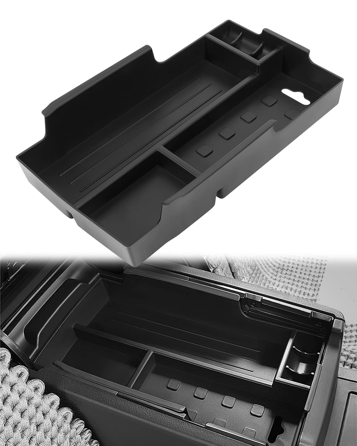 LUJUNTEC Center Console Organizer Tray fit for 2012-17 For Toyota For Camry