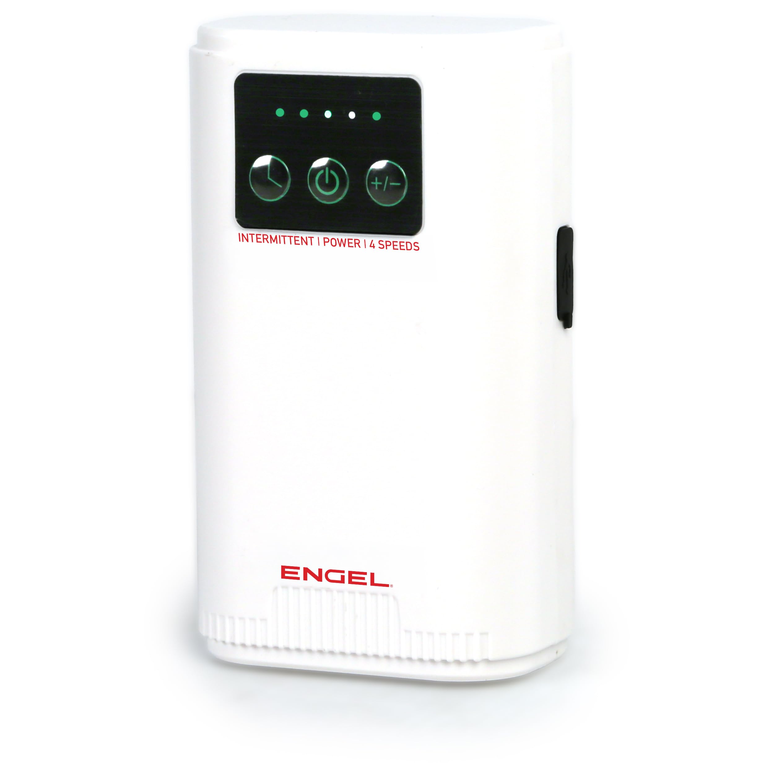 ENGEL Bait Aerator Pump Rechargeable Battery - Ultra Quiet Live Bait Bubbler for Fishing, USB Lithium Ion, Universal Clip Fits Buckets & Coolers, Tournament Ready (White)