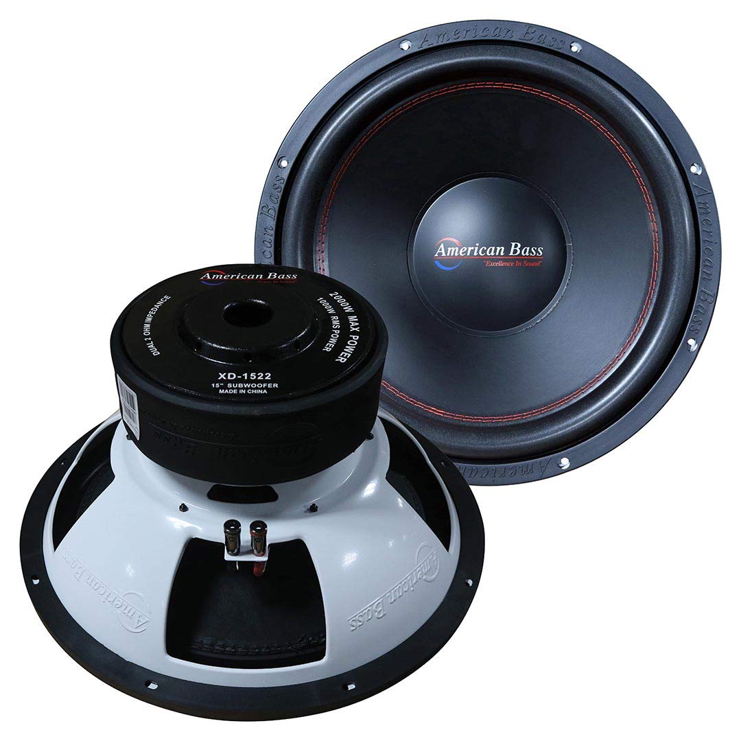 American Bass XD1522 15" 1400 Watt 2 Ohm DVC Subwoofer