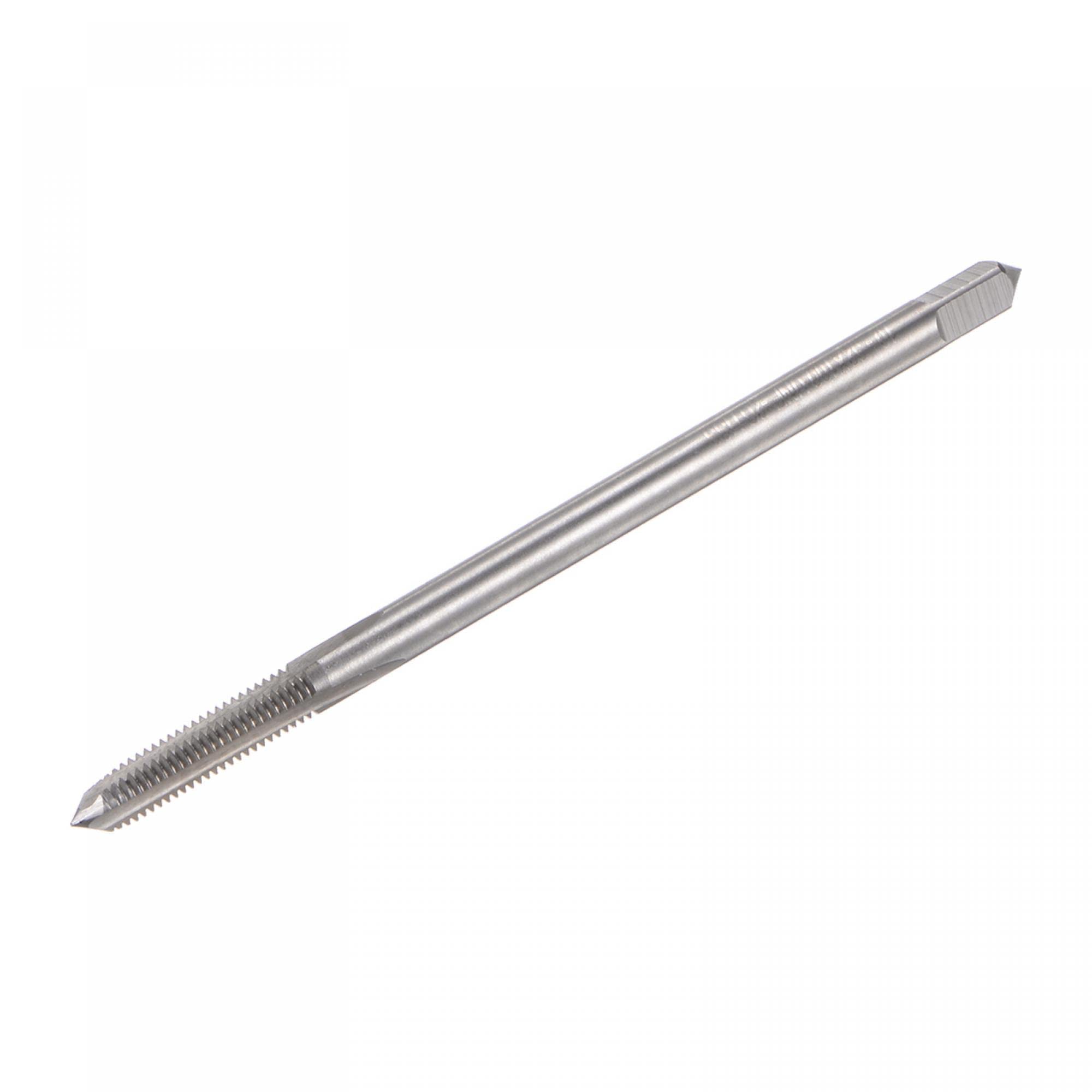 uxcell Thread Milling Taps, 1/4-20 UNC High Speed Steel (HSS) 3 Straight Flutes Machine Screw Thread Threading Tap, 4" Length (Extra Long)