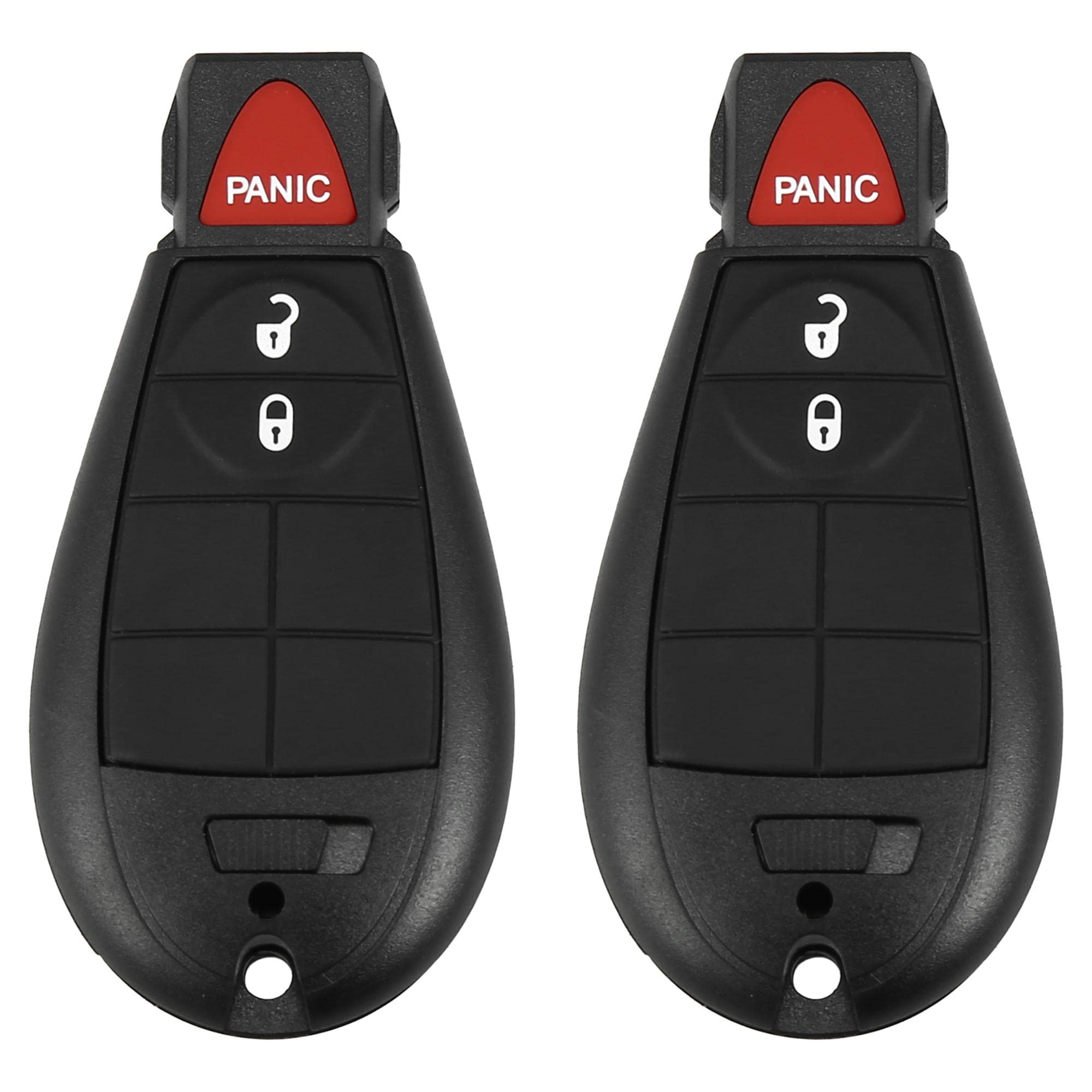 X AUTOHAUX 2pcs Replacement Keyless Entry Remote Car Key Fob M3N5WY783X 433Mhz for Dodge Grand Caravan Challenger Charger Durango for Ram NO. 56046707AG/5026101AD 3 Button with Door Key