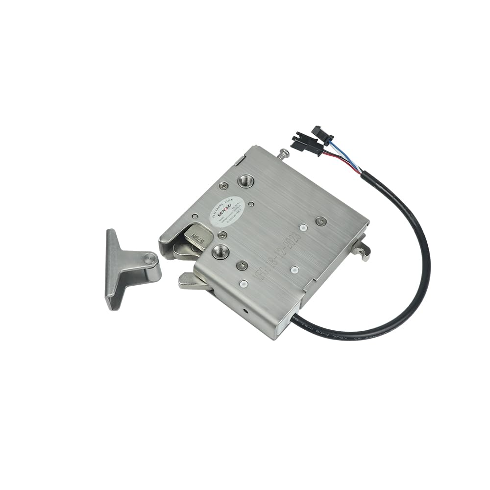 Electronic Rotary Push-to-Close Latch, Auto Lock, Electromechanical, DC 12V Electronic Cabinet Latch, Drawer Lock IP65 Waterproof for Express Locker