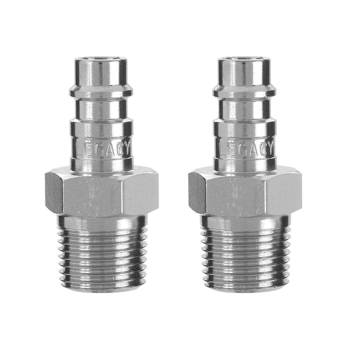 Flexzilla A53640FZ2PK Pro High Flow Plug 3/8" Mnpt 1/4" Body 2-Pack