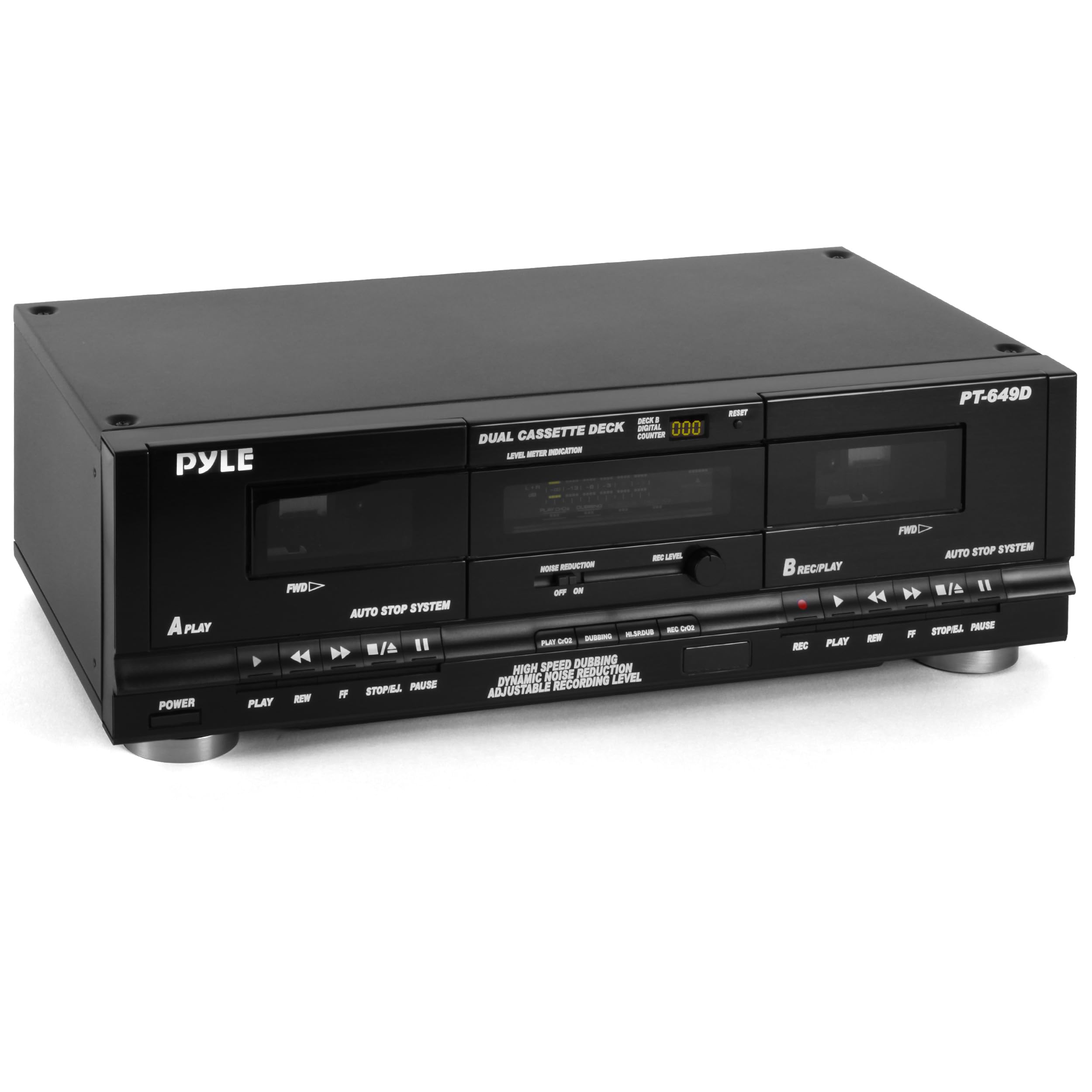 Pyle PT649D Dual Cassette Deck