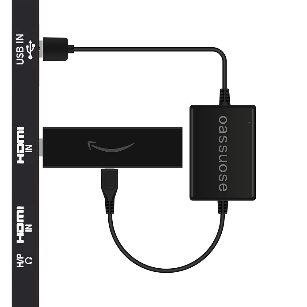 Oassuose USB Power Cable Adapter for Fire TV Stick,Powers Streaming TV Sticks Directly from T V USB Port(Eliminates AC Adapter and Very Long Power Cable)