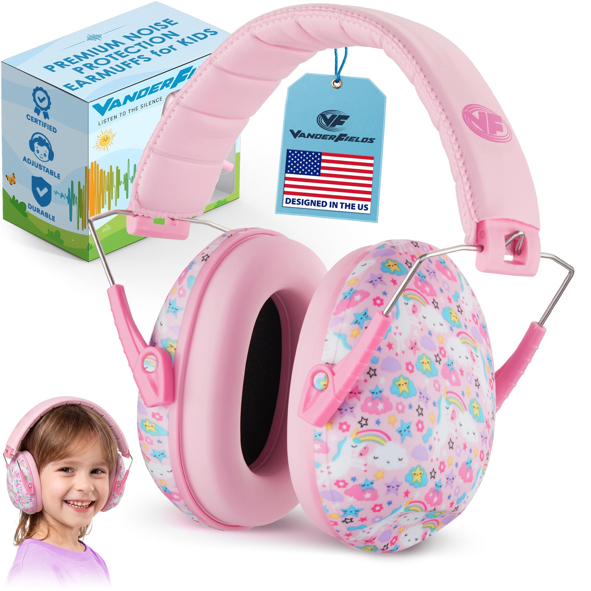Kids Noise Canceling Headphones - 33 dB (2K Hz) - Ear Protection Earmuffs