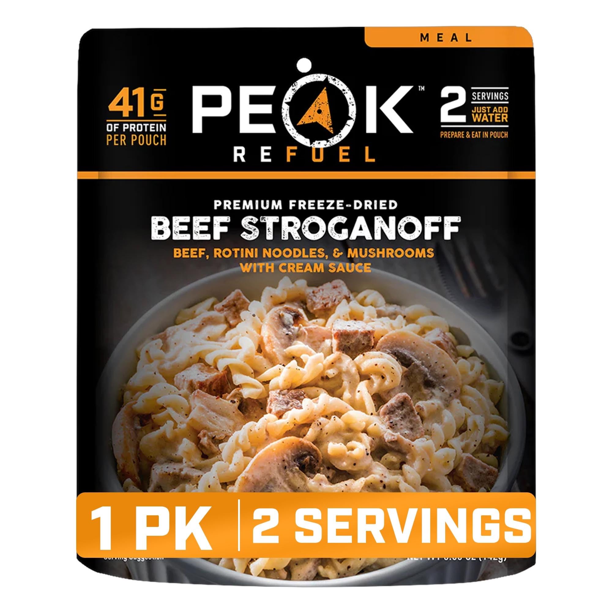 Peak Refuel Beef Stroganoff Freeze-Dried Backpacking Meal with Real Meat