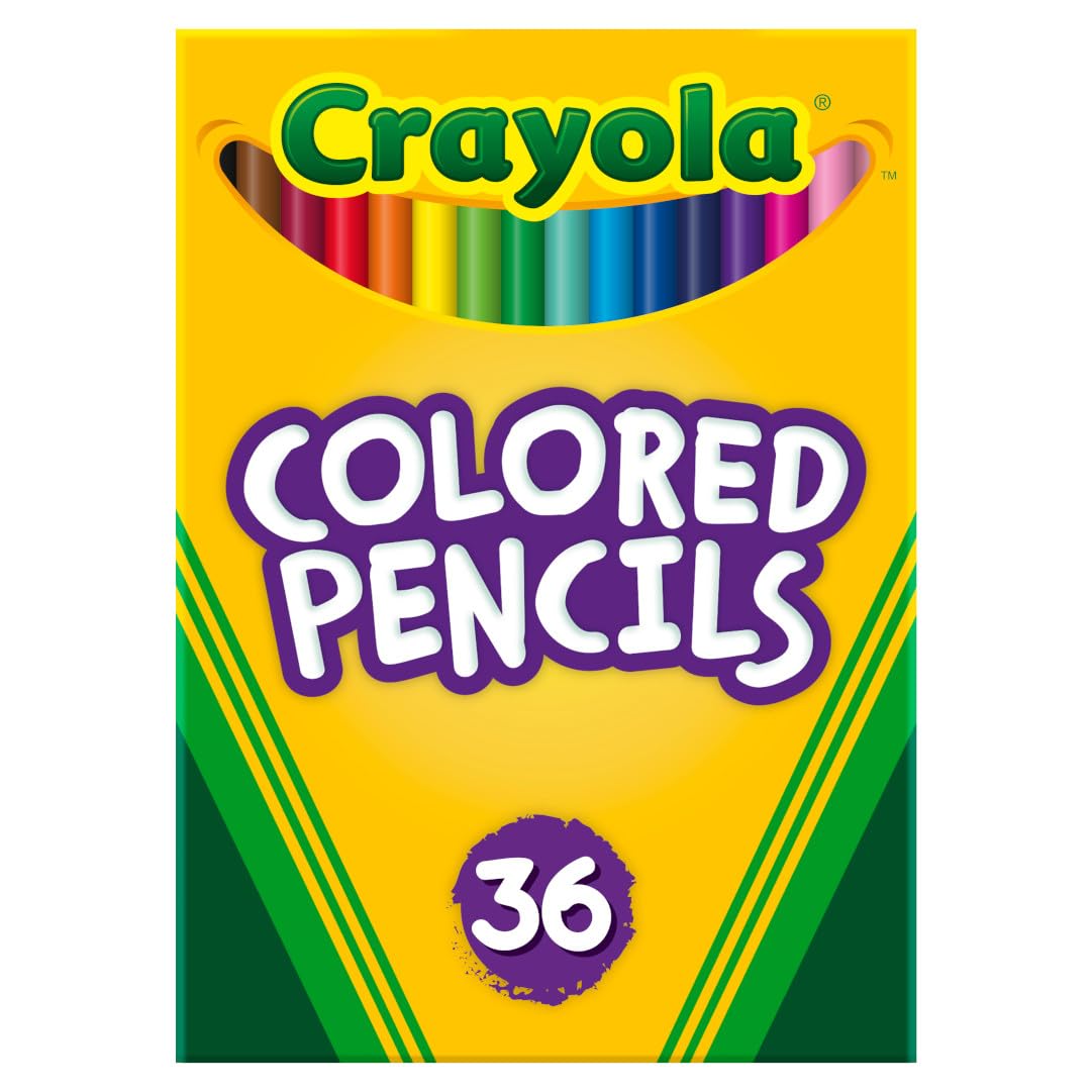 Crayola Colored Pencils (36ct), Kids Pencil Set, Pre-Sharpened Coloring Book Pencils for Kids & Adults, Arts & Crafts Supplies, Coloring Gift, Ages 3+