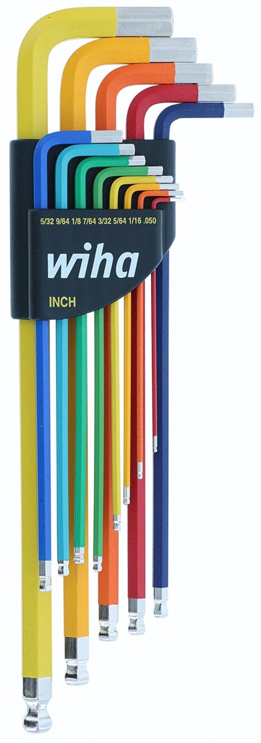 Wiha 66981 Ball End Color Coded Hex LKey Set (13 Piece Set) – Inch