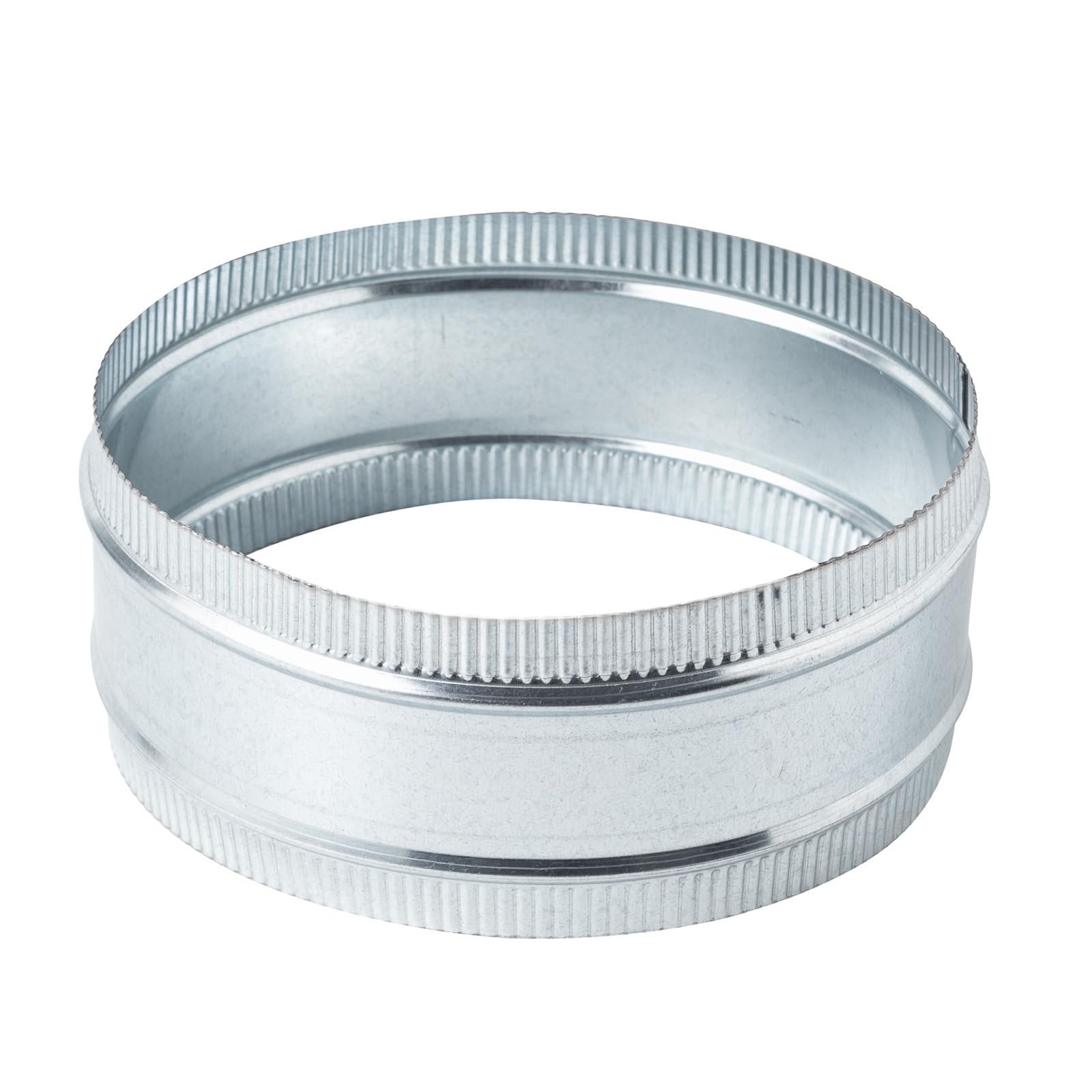 ZOWZEA 10 Inch Round Galvanized Steel Duct Connector - Metal Ventilation Pipe Coupler - Dryer Vent Hose Extension - HVAC Ducting Coupling for Straight Connection