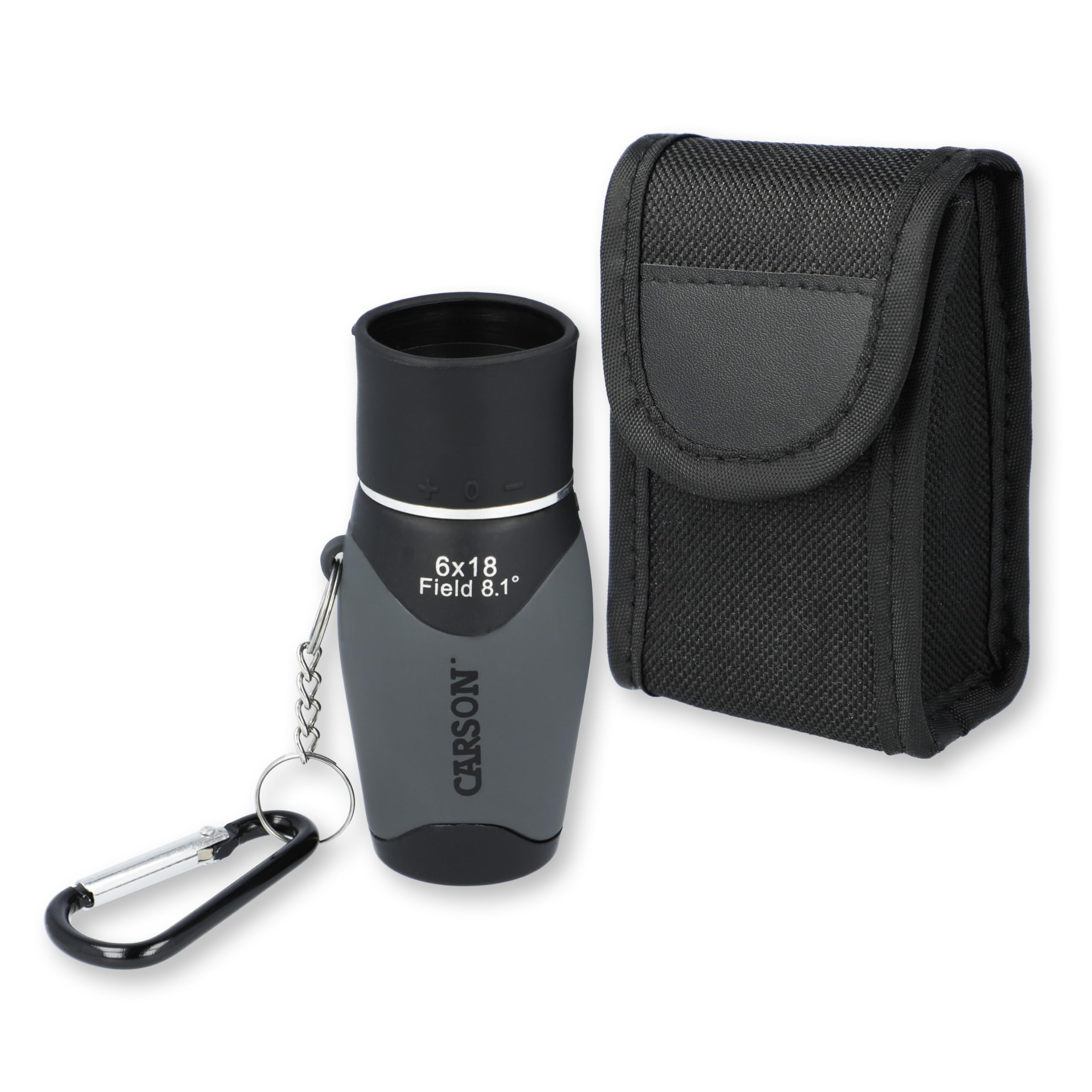 Carson MM618 6 x 18mm Pocket Monocular Caribiner Keychain