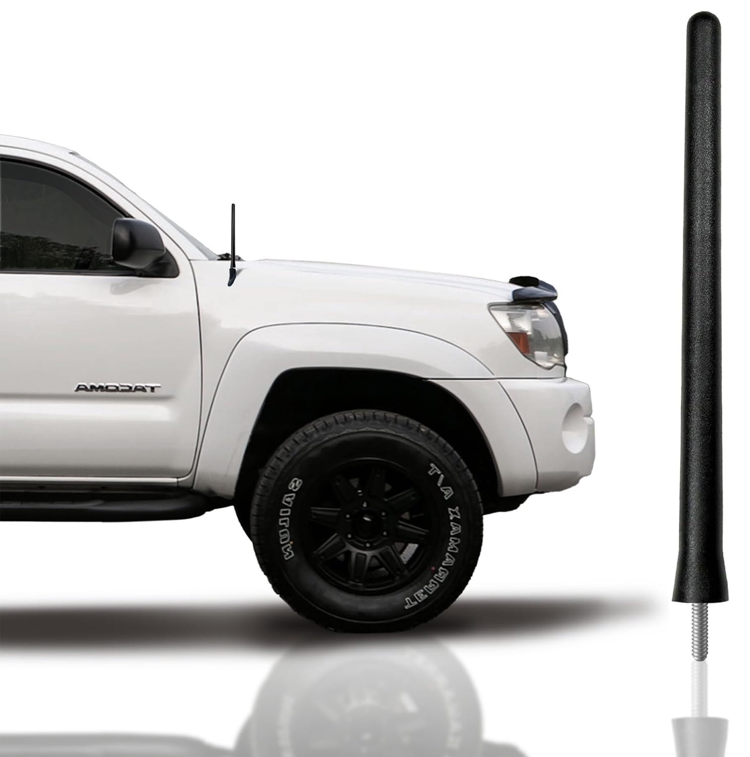 Antenna Mast for Toyota Tacoma 2005- 2015 Black Automotive Antenna Replacement for Cars, Trucks & SUV - AM FM Radio Compatible - Car & Truck Exterior Accessories for Men & Women, 6 3/4"