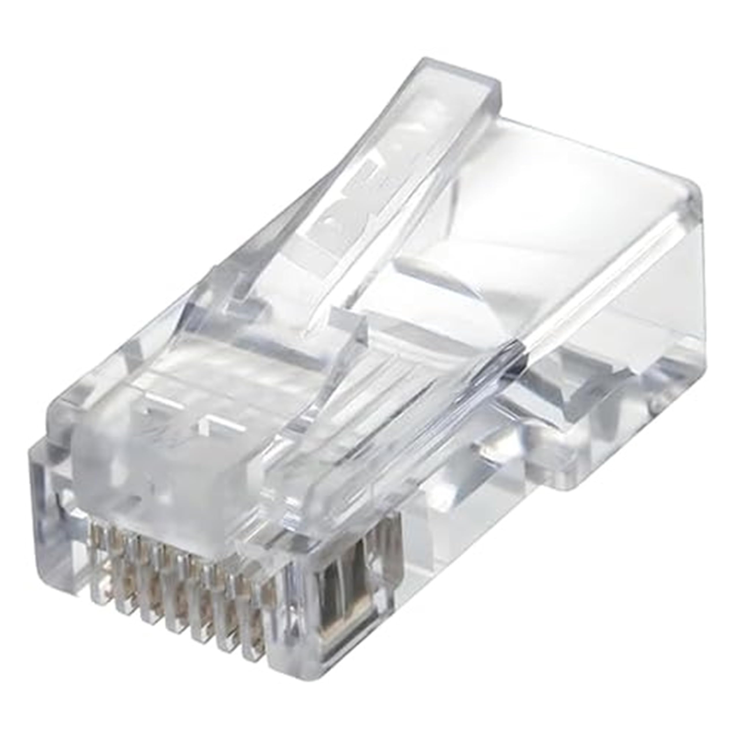 Ideal Electrical 85-375 8P8C Single Piece Modular Plug, Feed-Thru Design RJ-45 Connector for CAT6, Twisted Pair 250 MHz Cables, (25 Connectors)