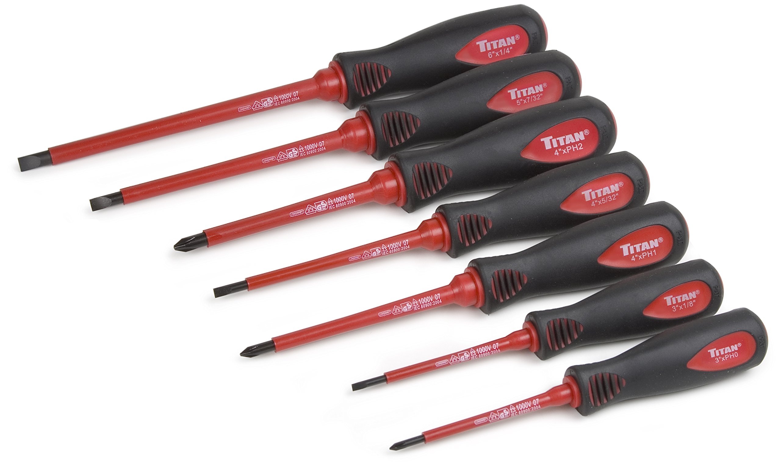 Titan 17237 Tool 7 pc Electrician Screwdriver Set
