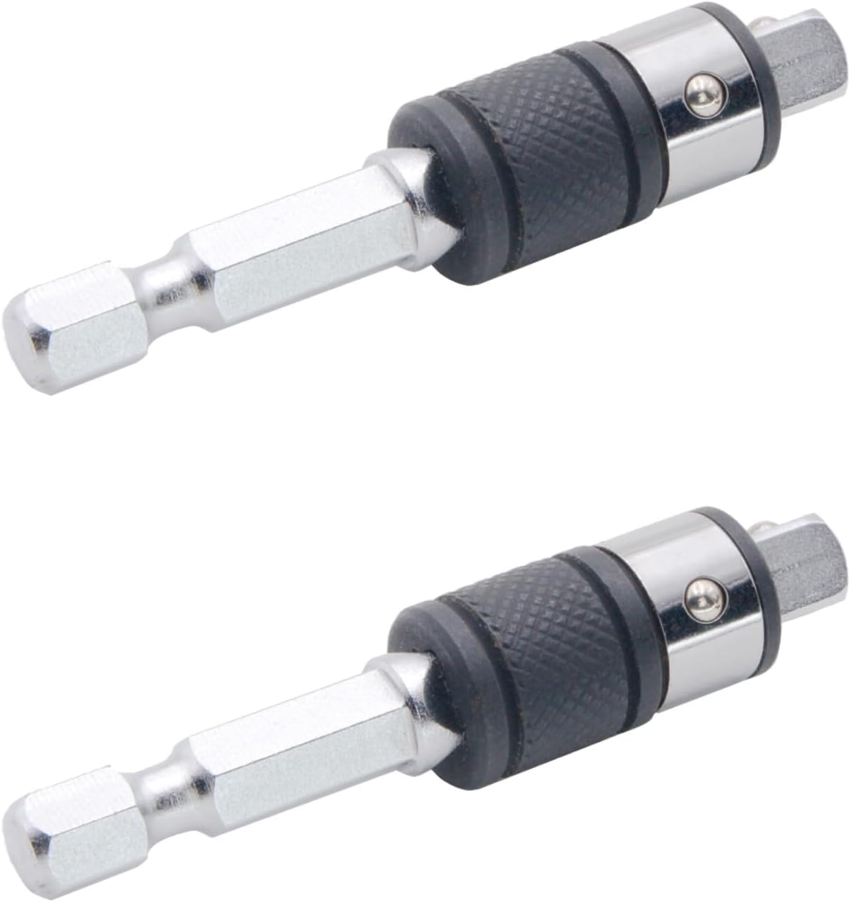711L 2 in 1 Adapter HEX END - Swap Square Sockets in For Hex Bits With A Flick of Fingers -2PCS