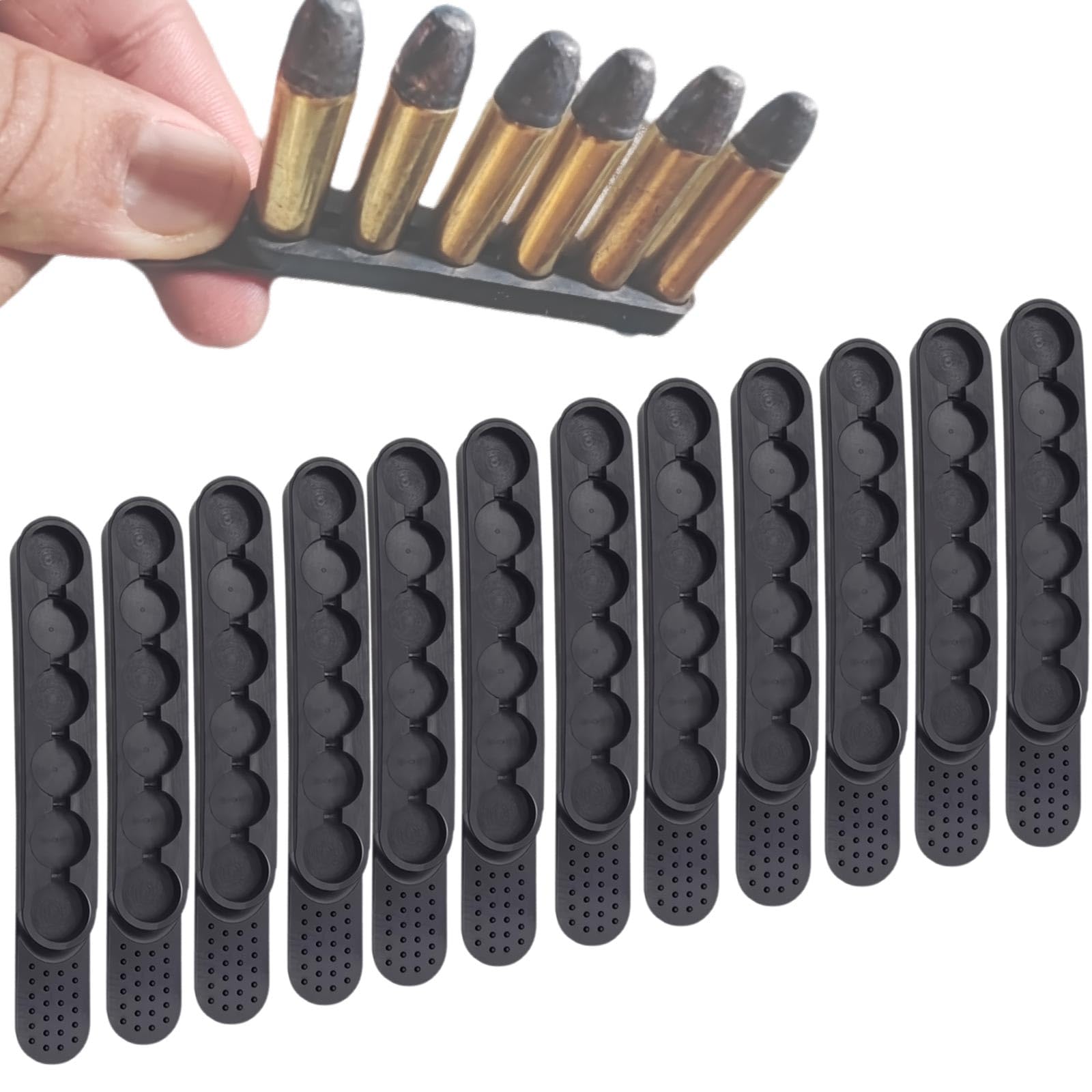 12 Pack Magsaddle Speed Strips for .38 .357, 6 Rounds Speed Strip