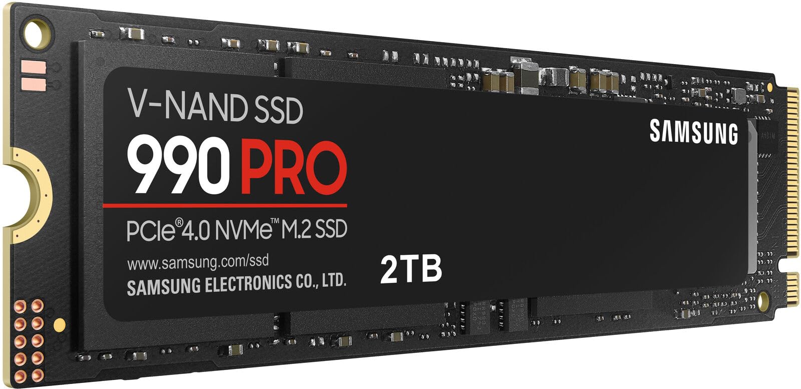 Samsung SSD 990 PRO 2TB, PCIe 4.0 M.2 2280, Up to 7,450 MB/s