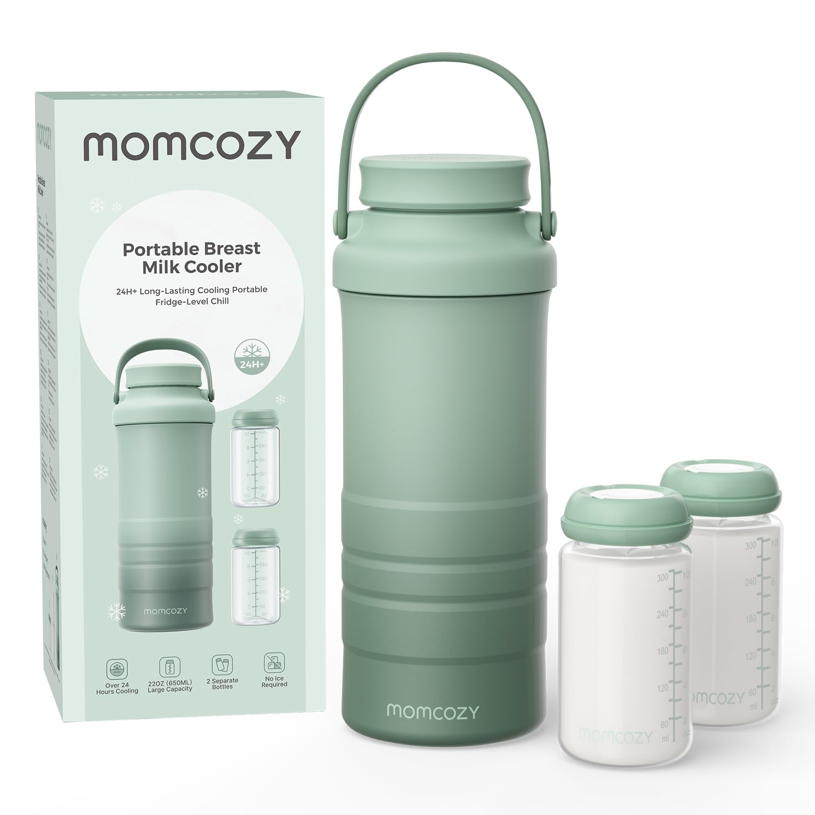Momcozy 22oz Portable Breastmilk Cooler for 24H Outdoor, Newborn Essentials