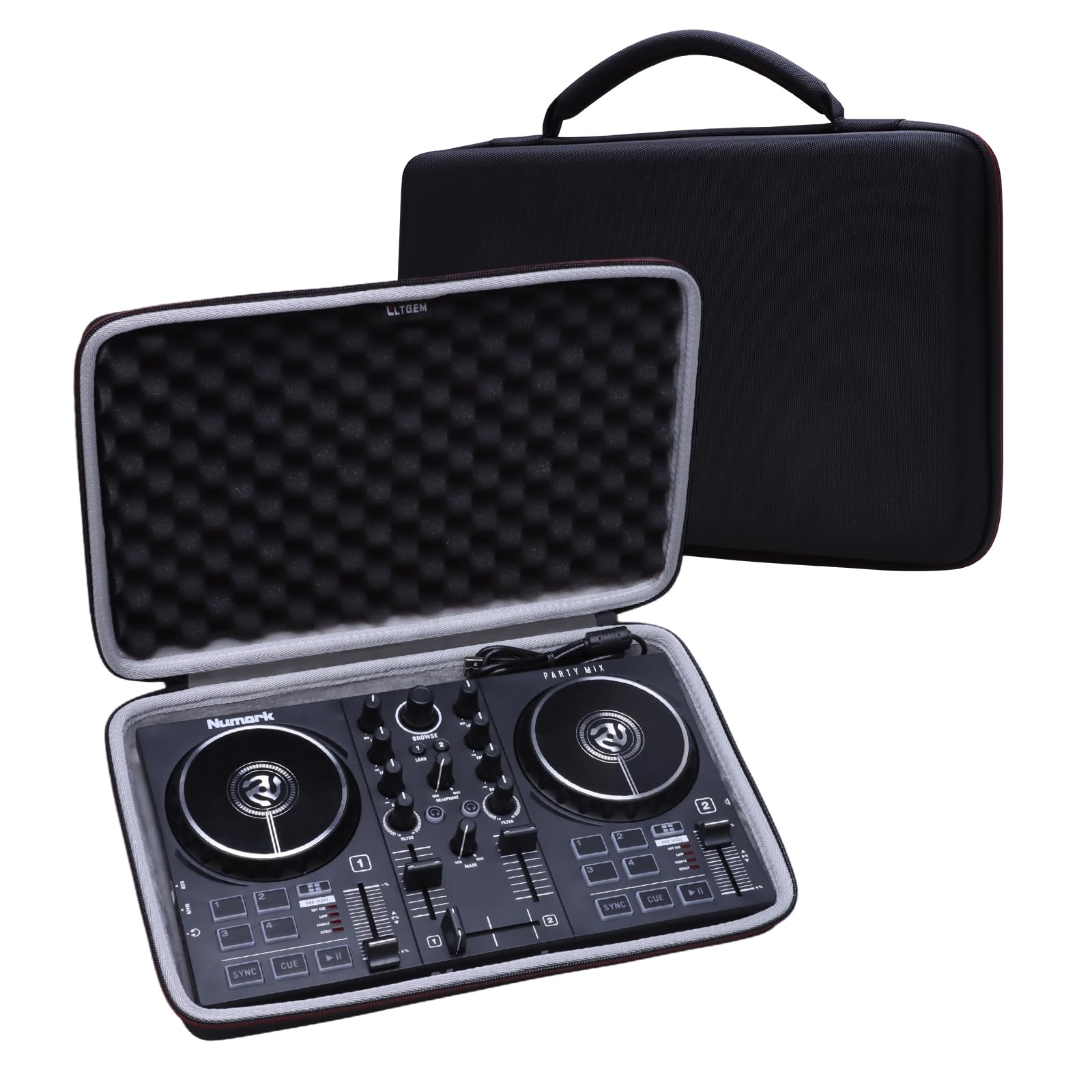 L LTGEM DJ Mixer Case, Black+Grey