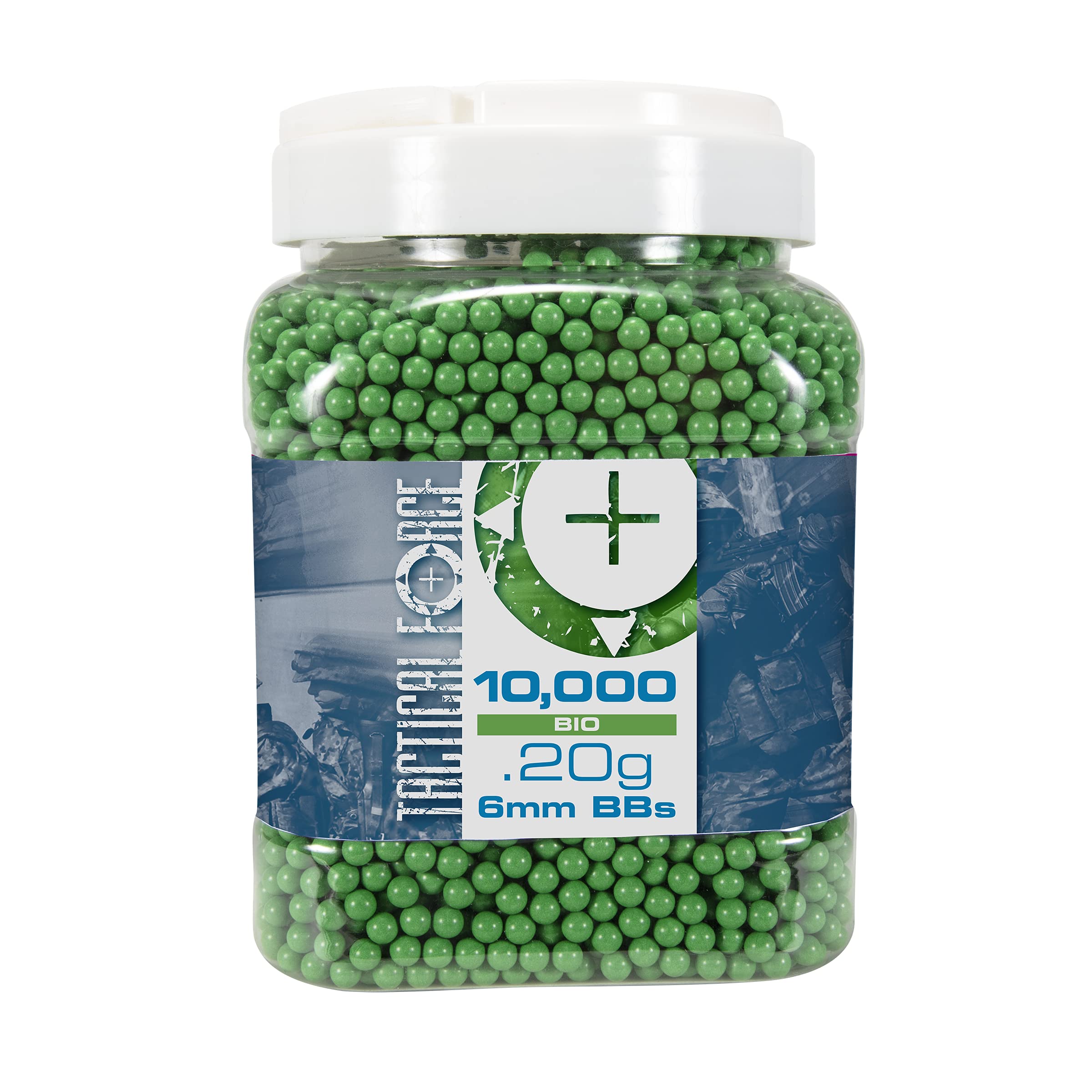 Tactical Force Premium Bio 6mm Airsoft BBS Ammo, .20 Gram, 10,000 Count