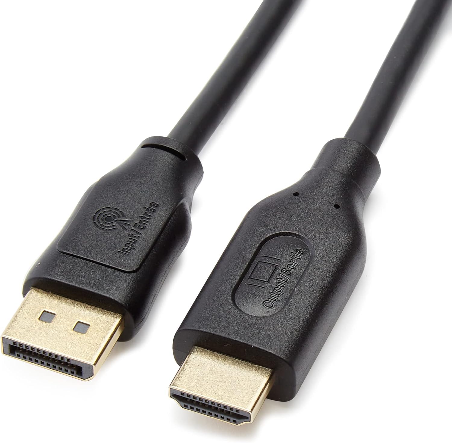 Amazon Basics DisplayPort to HDMI Cable, Uni-Directional, 4K@30Hz, 1920x1200, 1080p, Gold-Plated Connectors for Enhanced Picture Quality and Sound, 6 ft, Black