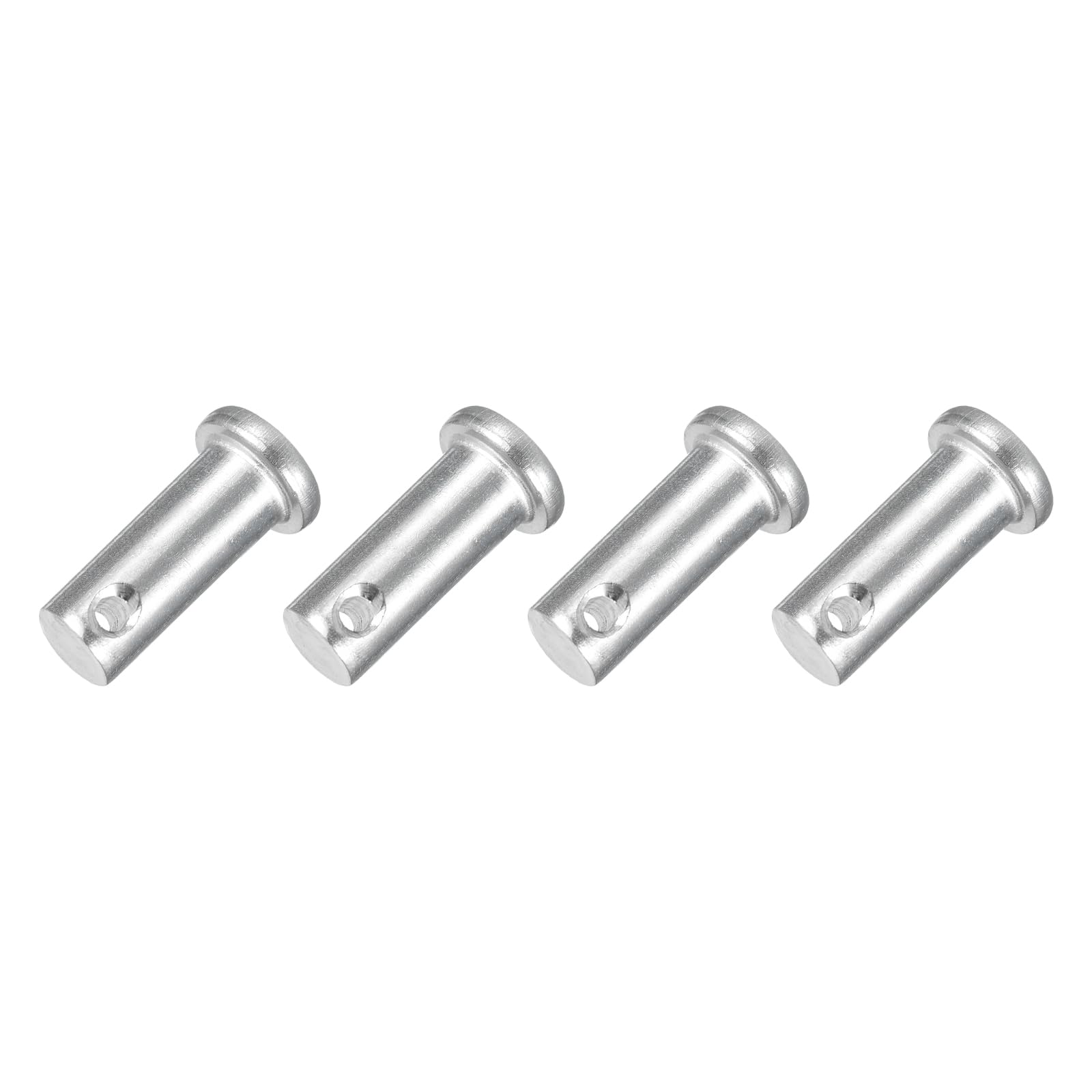 uxcell 4Pcs 3/8" x 1" Single Hole Clevis Pins, 304 Stainless Steel Flat Head Clevis Pins Hitch Pin for Trailer Latch, Mechanics Repair, Furniture Installation, Industrial Equipment