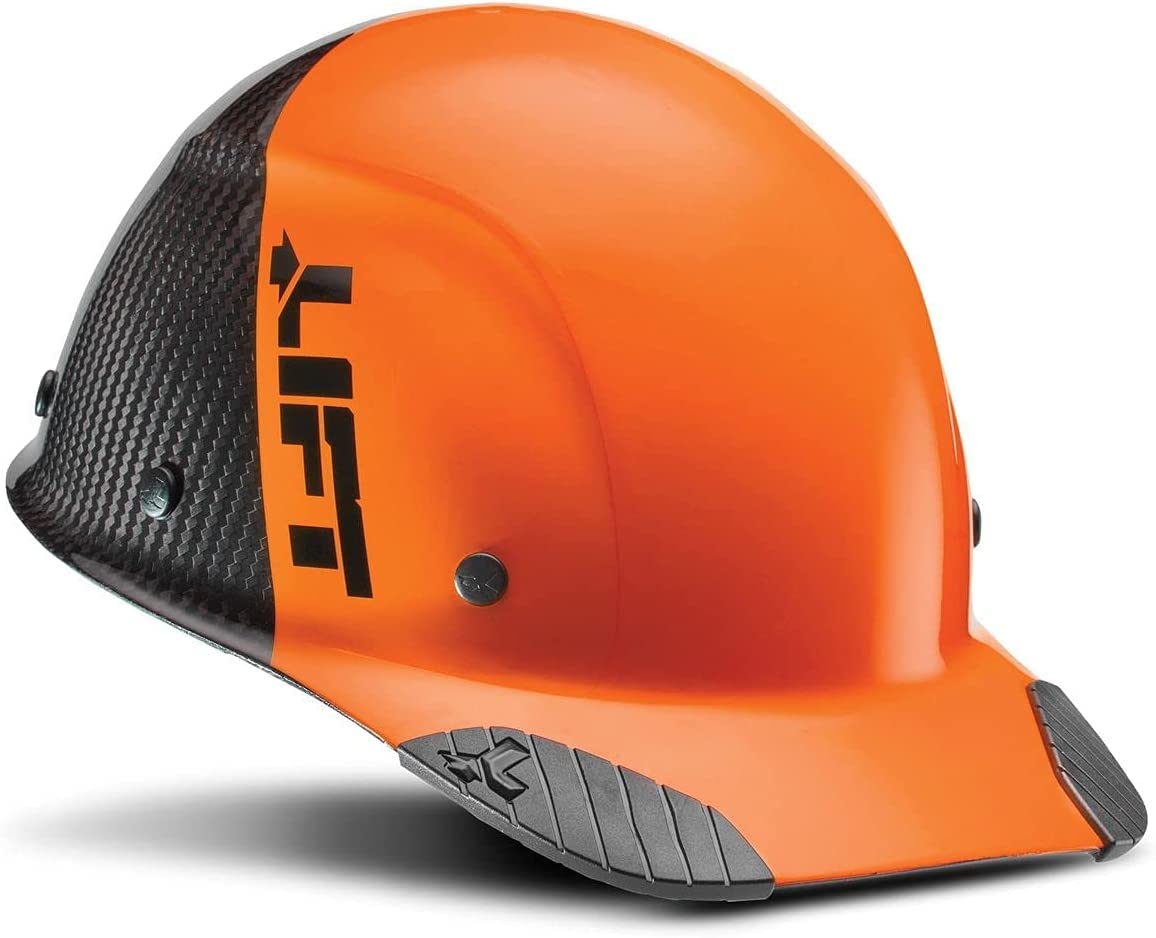 Lift Safety HDC50C19OC Dax Carbon Fiber Cap Brim 50-50 Orange/Black
