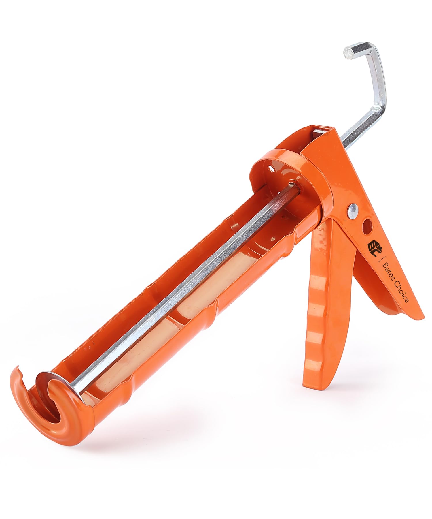 Bates- Caulking Gun, 10:1 Thrust Ratio, Orange, No Drip Sealant Gun